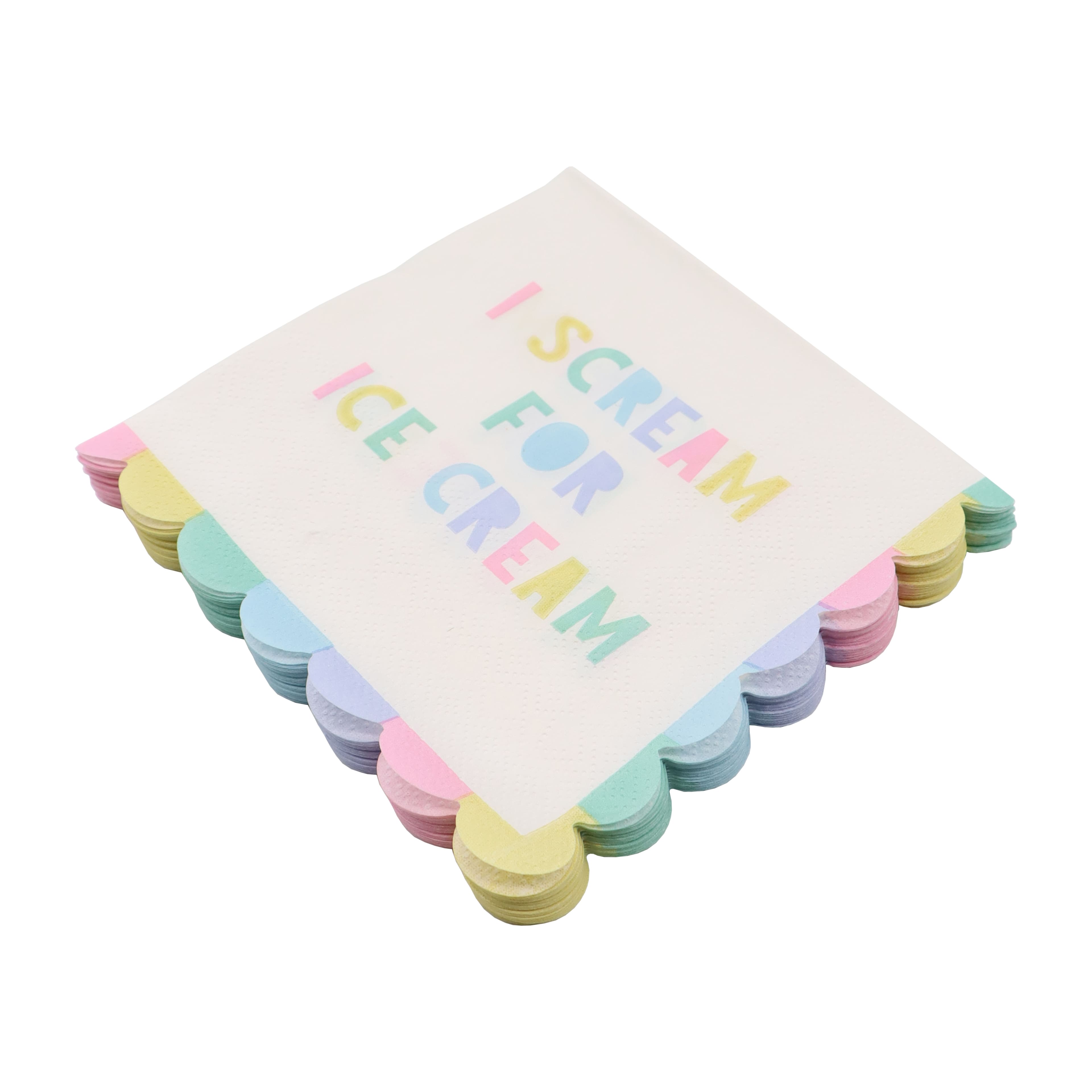 Scream for Ice Cream Paper Beverage Napkins, 20ct. by Celebrate It&#x2122;