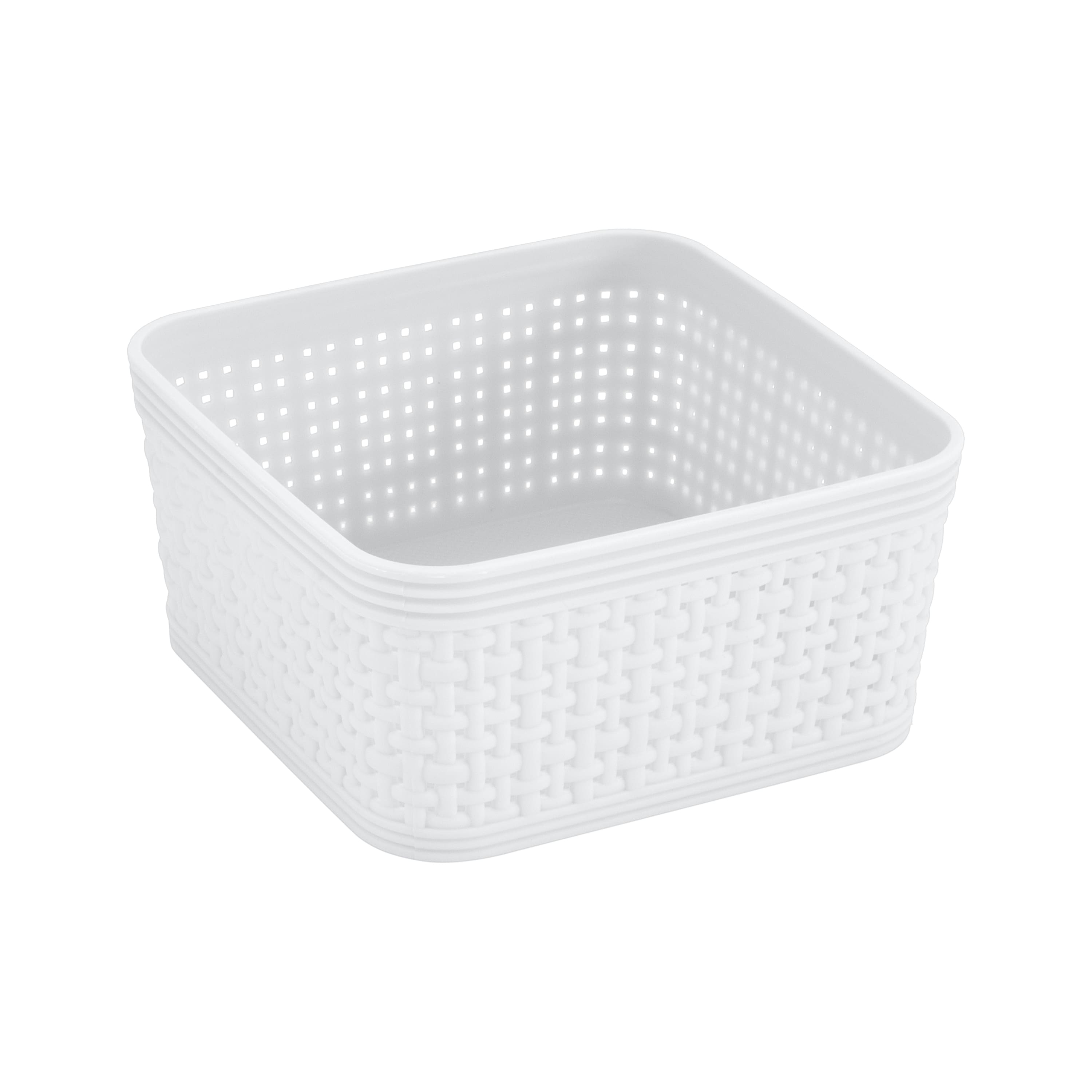 Simplify White Square Organizing Baskets, 6ct.