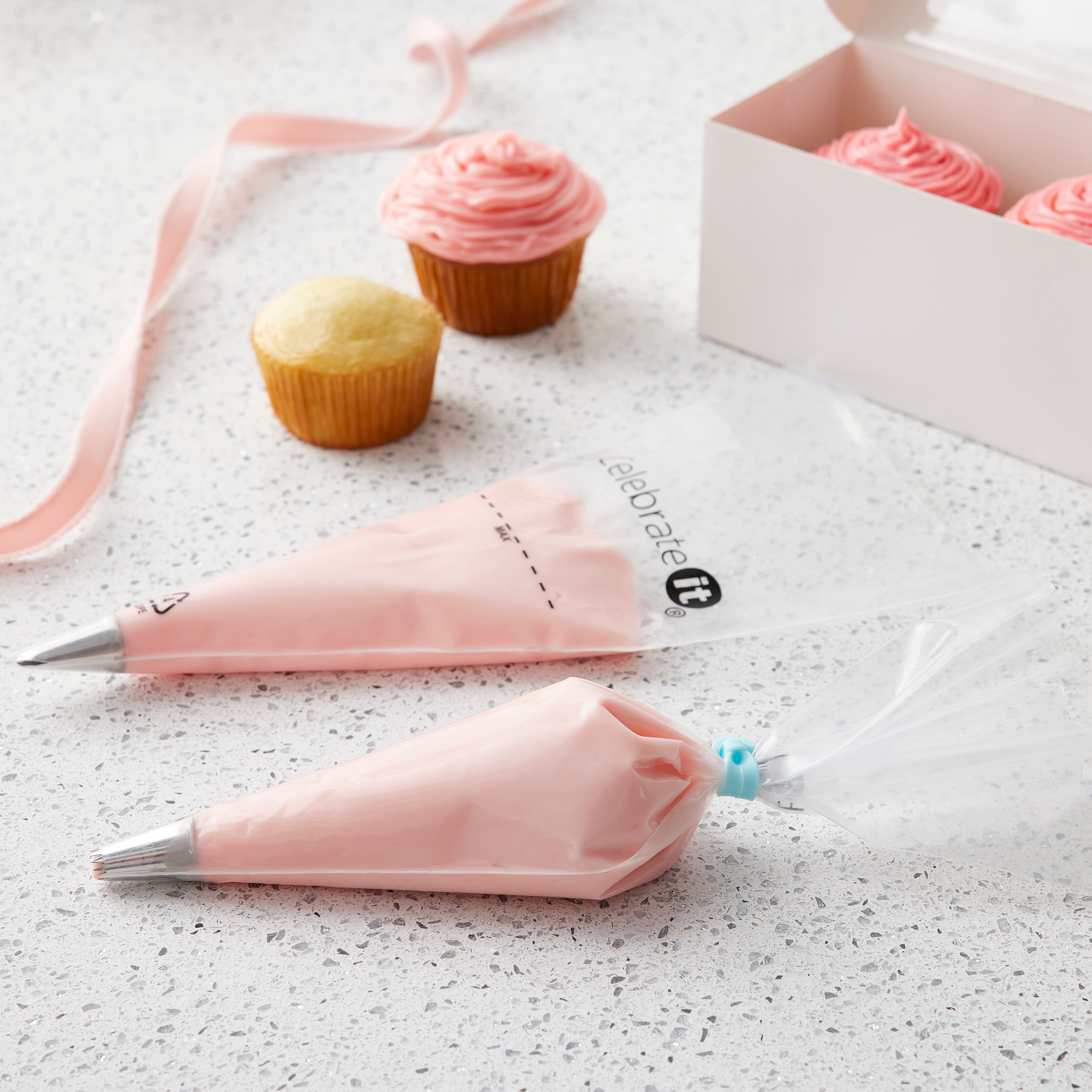 Ziplock Bag Frost Cupcakes With Piping Bag Disposable Decorating