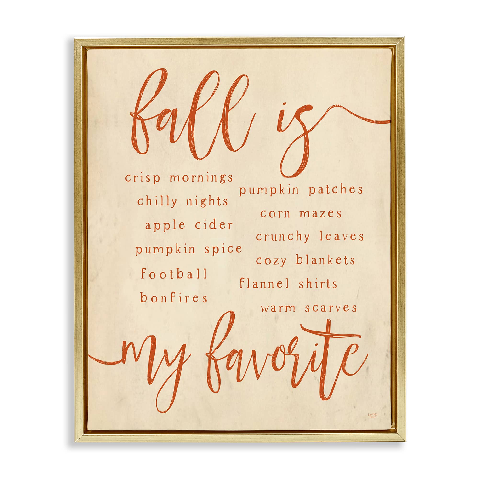 Stupell Industries Favorite Fall Activities Floater Framed Art