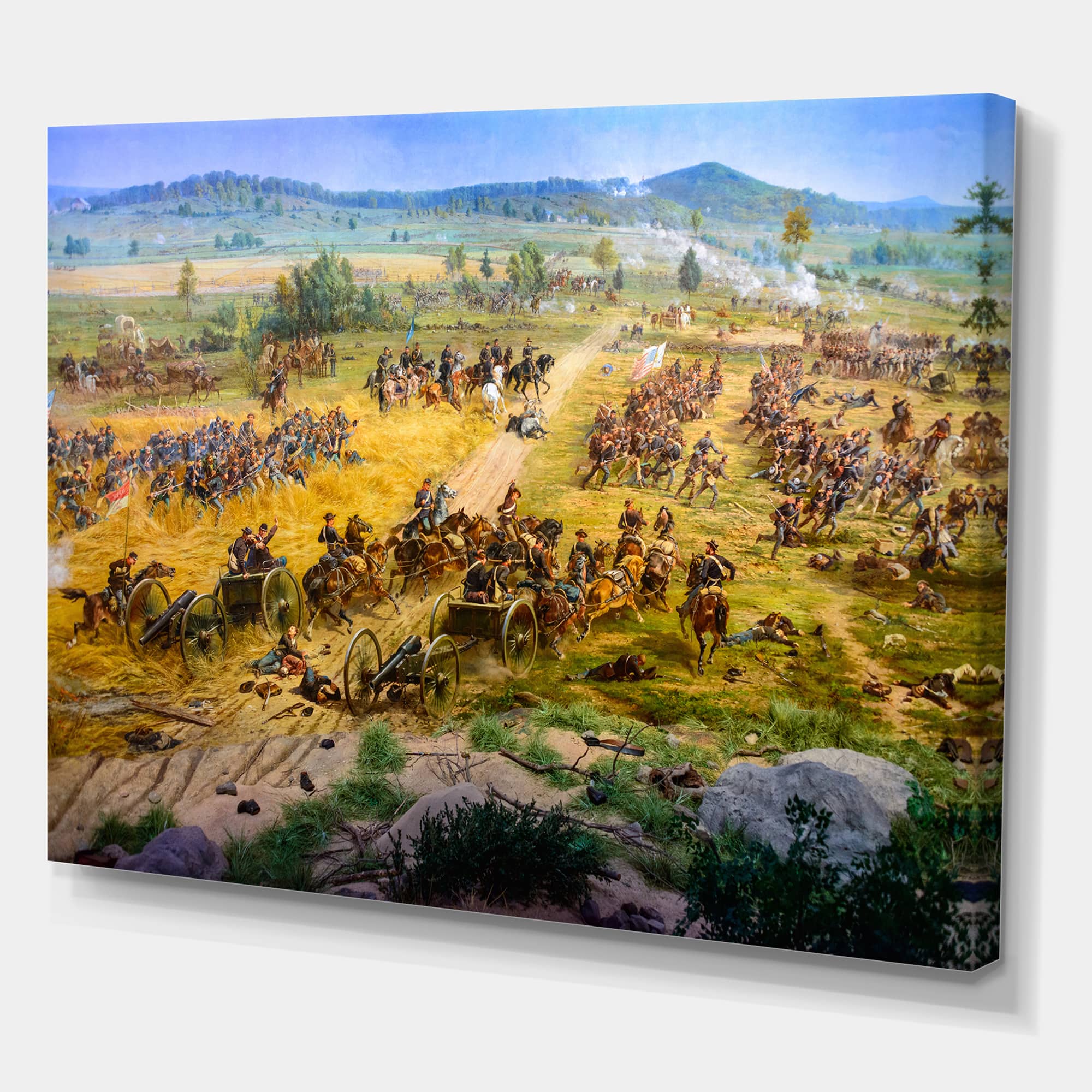 Designart - Gettysburg National Military Park - Vintage Canvas Wall Art Print