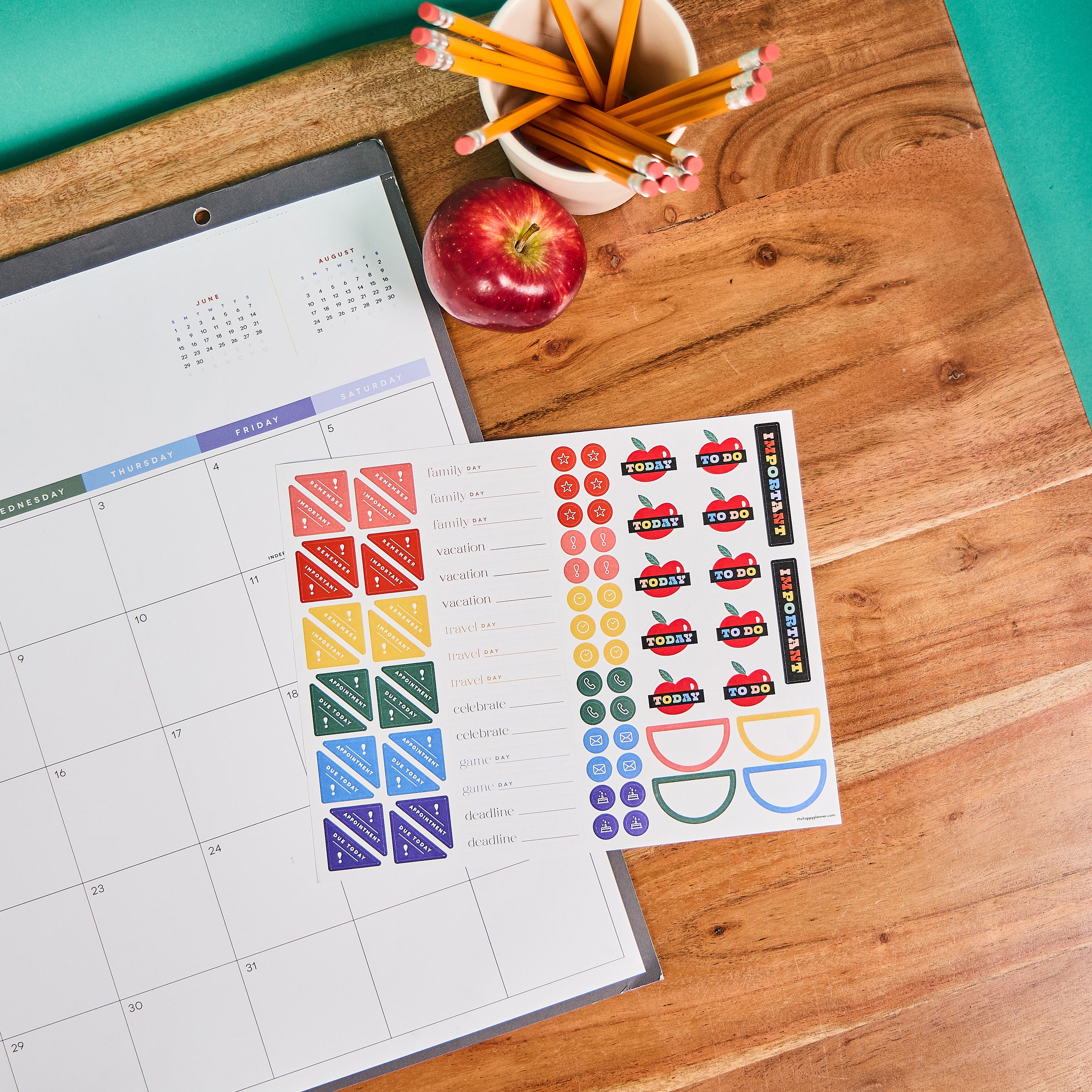 The Happy Planner&#xAE; Teachers Are Heroes 12-Month Teacher Desk Calendar