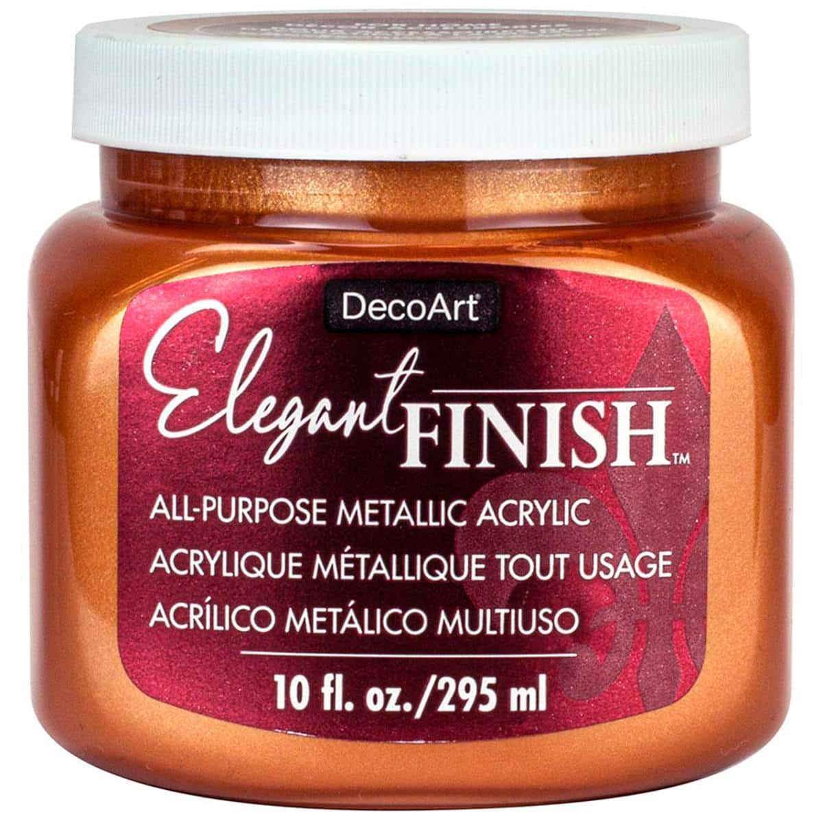 DecoArt Elegant Finish Metallic Paint, 10 oz By Deco Art in Bronze