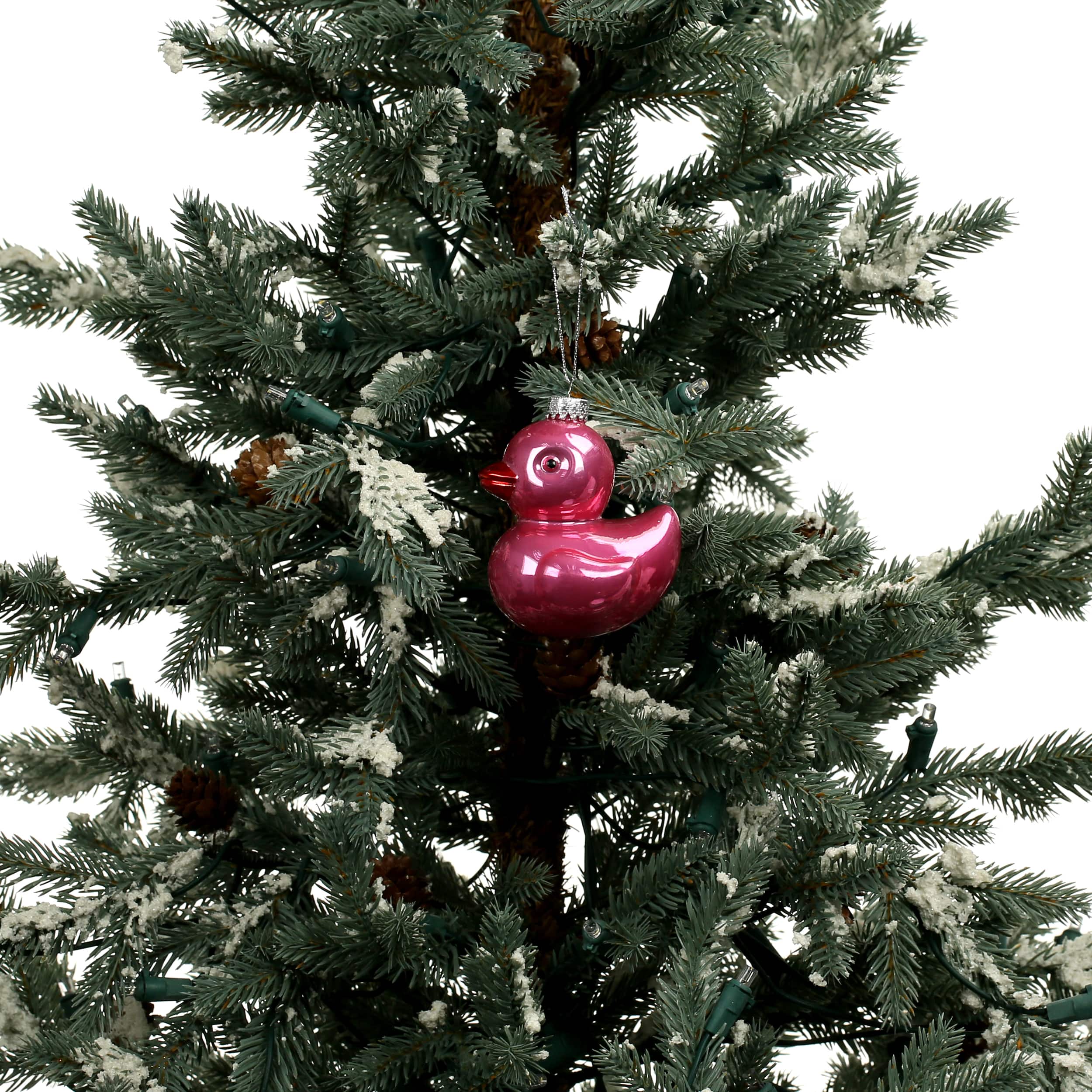 3.25&#x22; Pink Ducky Glass Ornament by Ashland&#xAE;