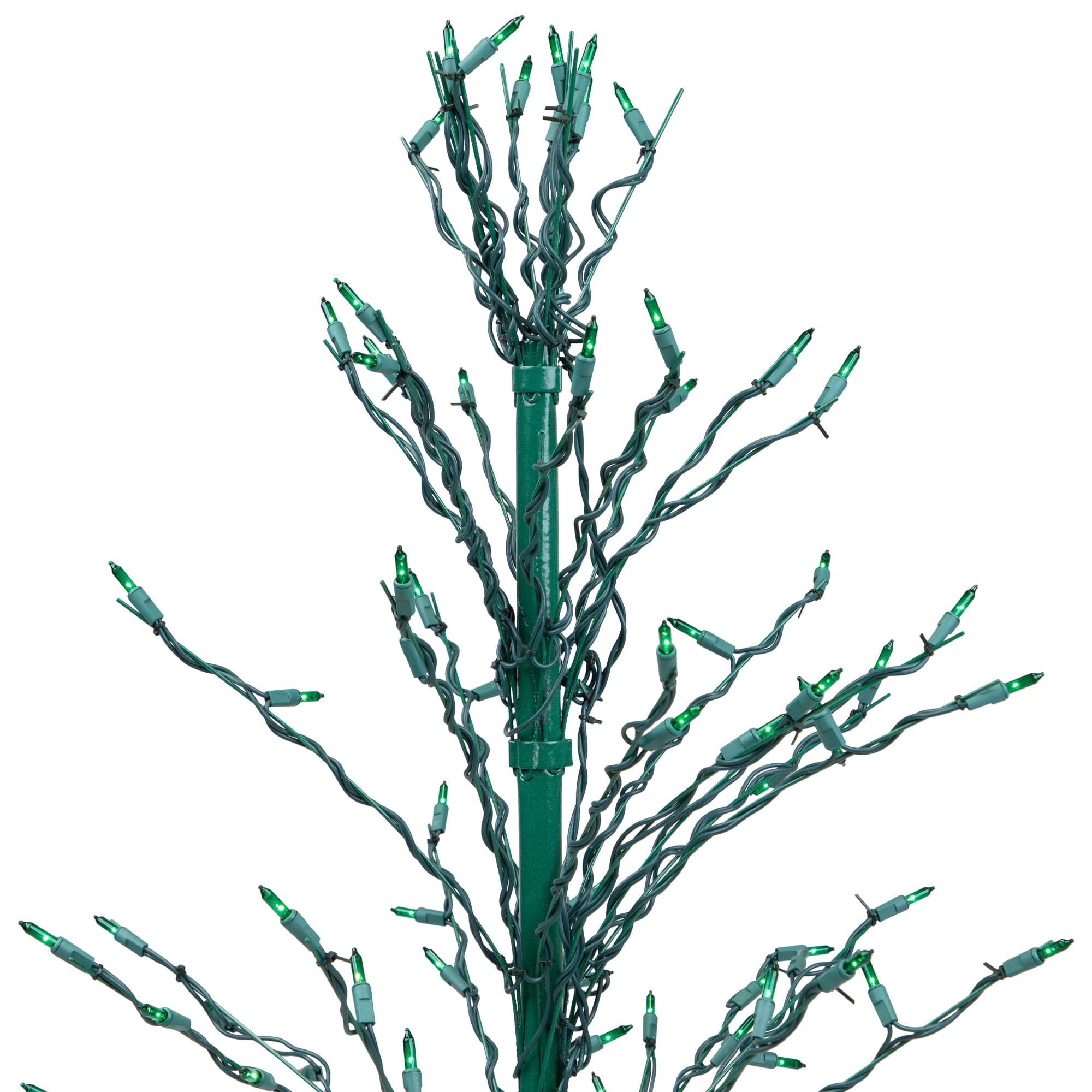 4ft. Pre-Lit Green Slim Profile Cascade Twig Christmas Tree 