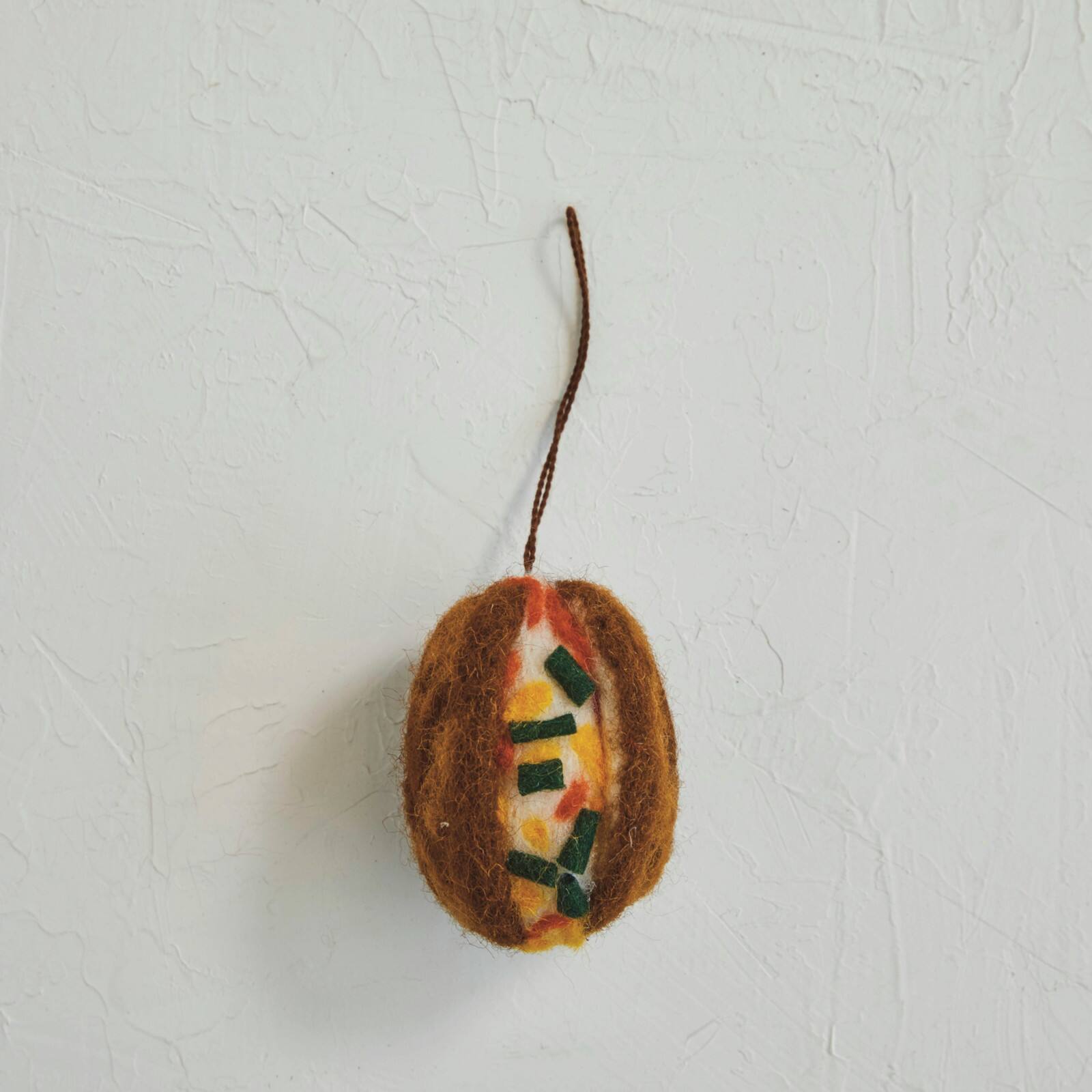 Hello Honey® 3.5" Baked Potato Wool Felt Ornament