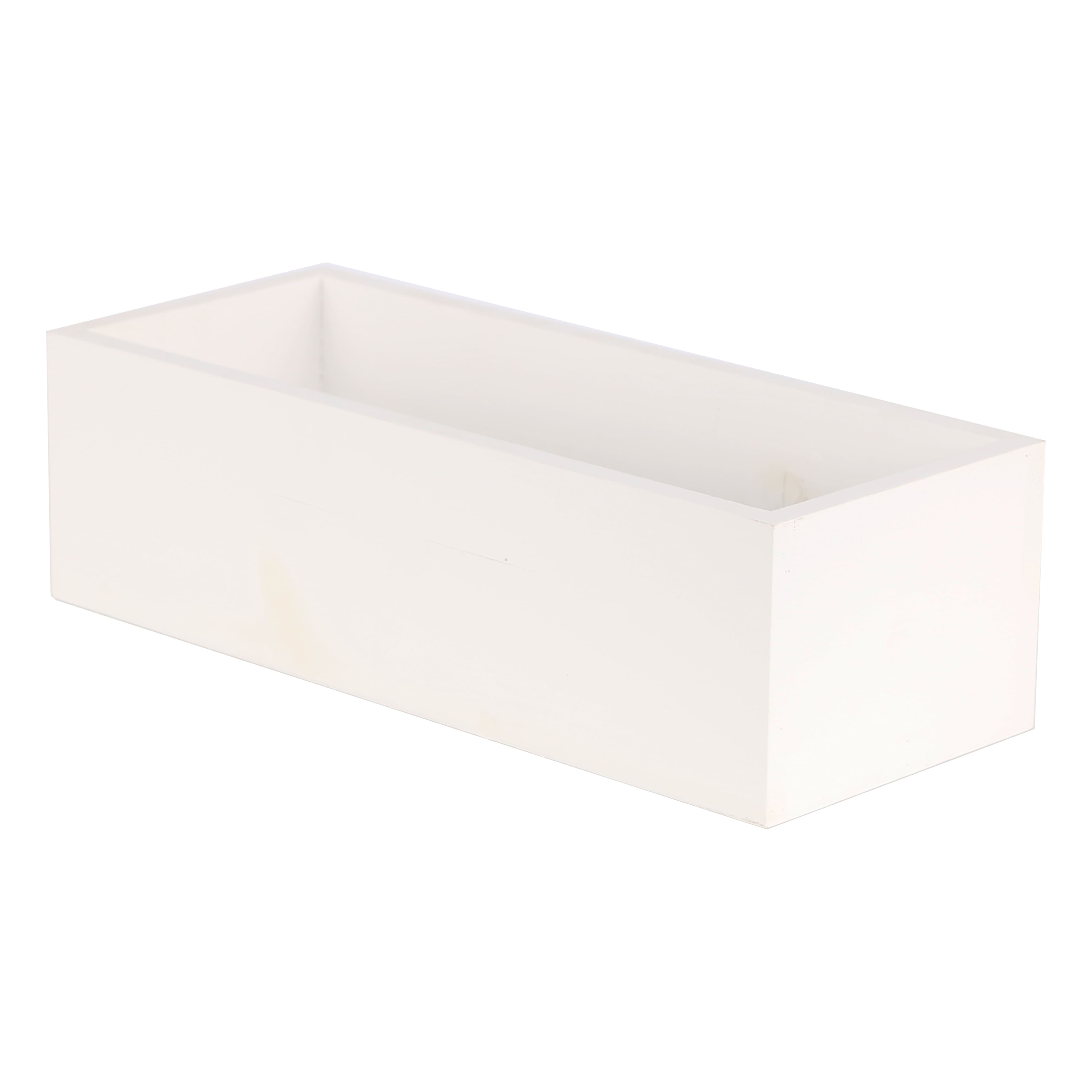 12&#x22; Whitewashed Wood Box by Make Market&#xAE;