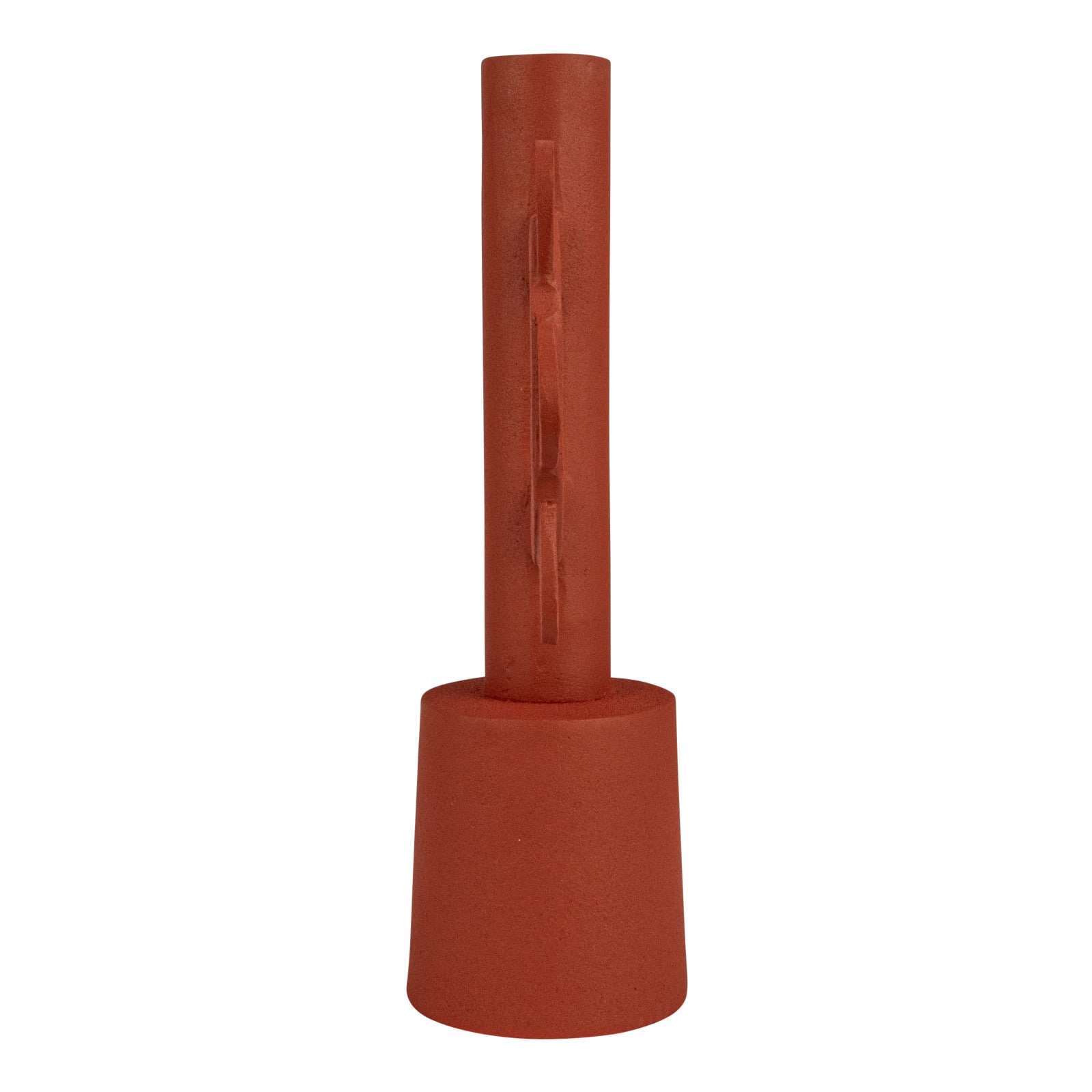 Hello Honey® 12.25" Terra-Cotta Color Scalloped Taper Candle Holder