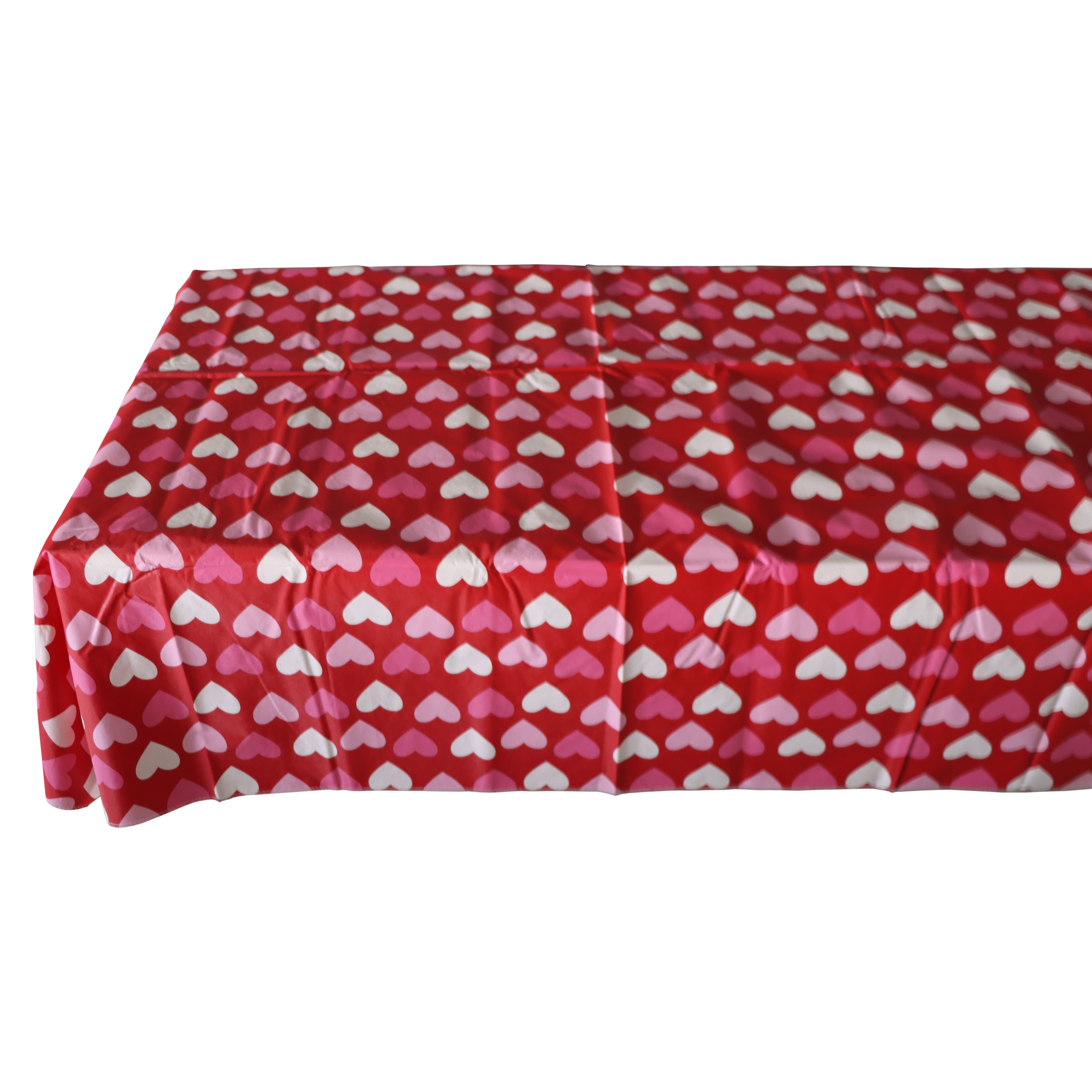 52" x 70" Red & Pink Hearts Tablecloth by Celebrate It™