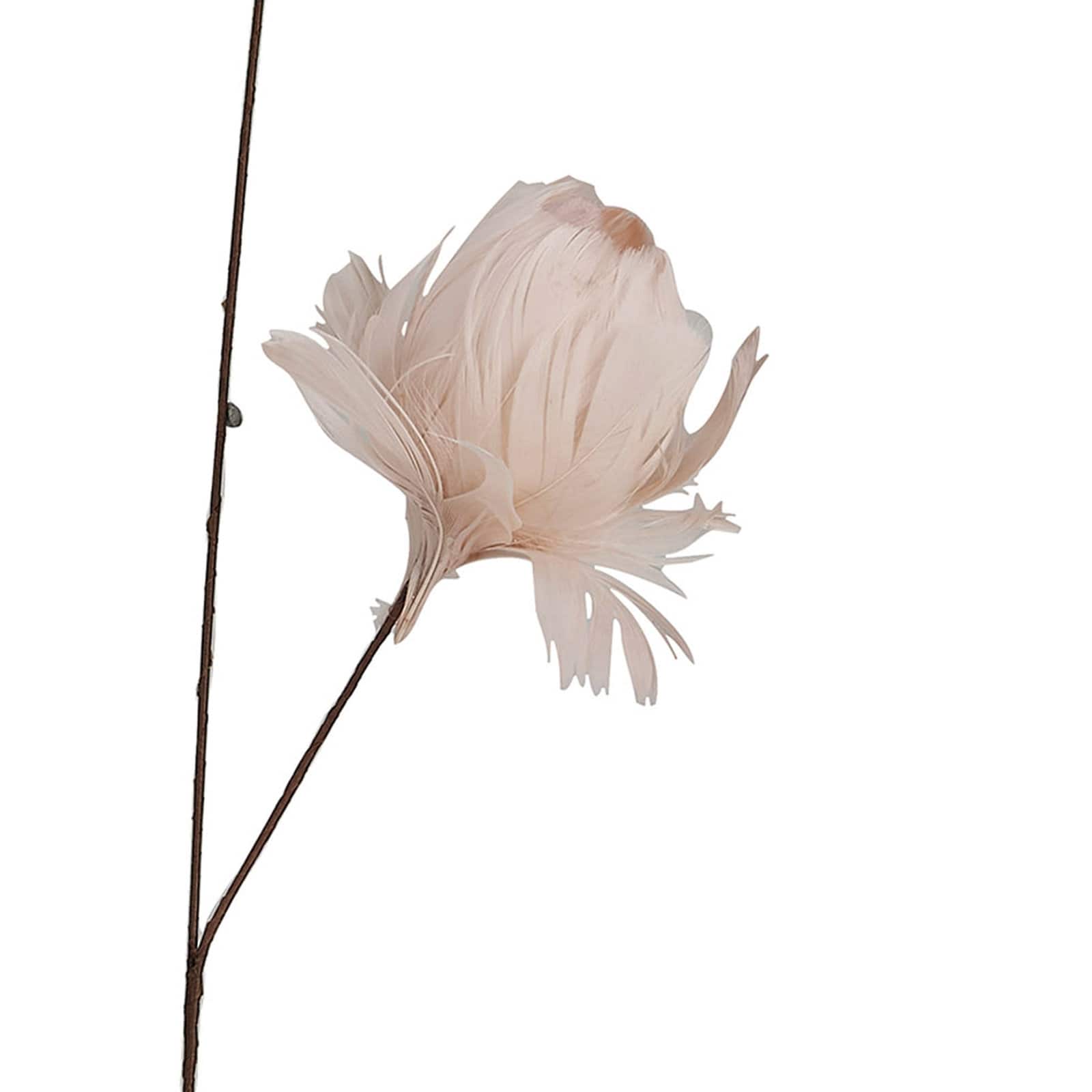 Hello Honey® 28.25" Pink Organic Feather Flower Stem