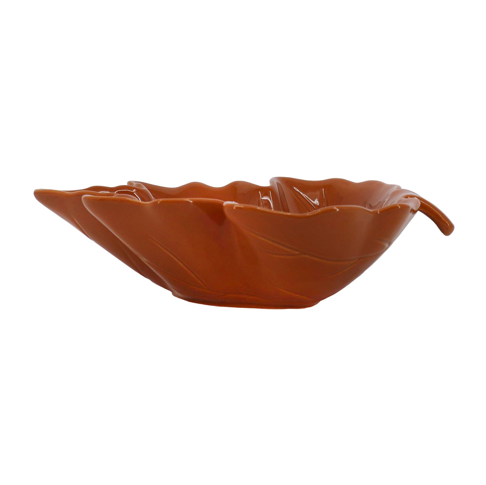 11&#x22; Orange Leaf Shaped Bowl by Ashland&#xAE;