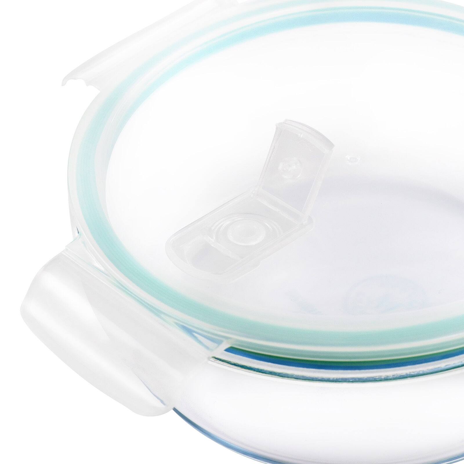 Martha Stewart Round Glass Food Storage Container with Locking Lid