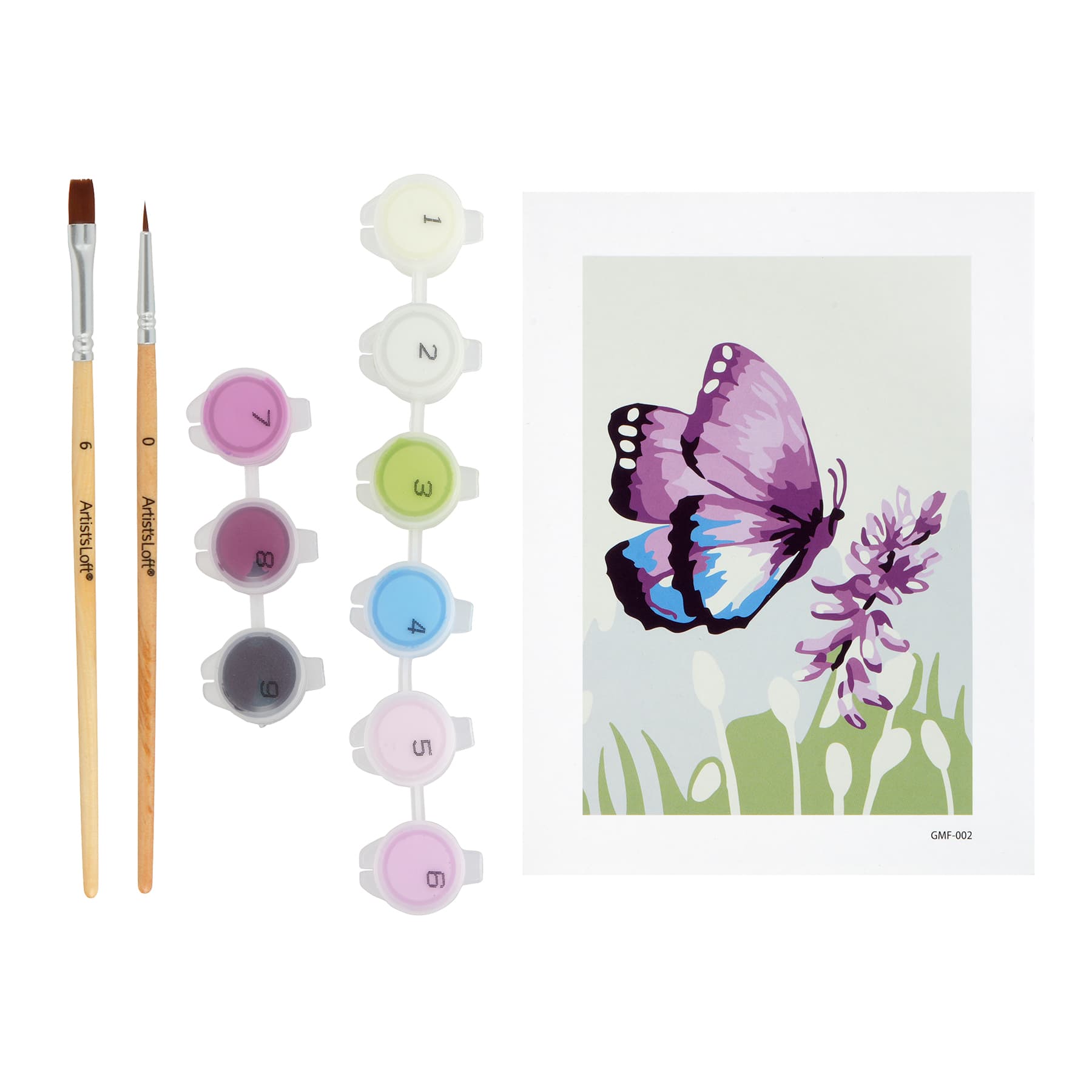 Butterfly &#x26; Flower Paint-by-Number Framed Mini Kit by Artist&#x27;s Loft&#xAE;
