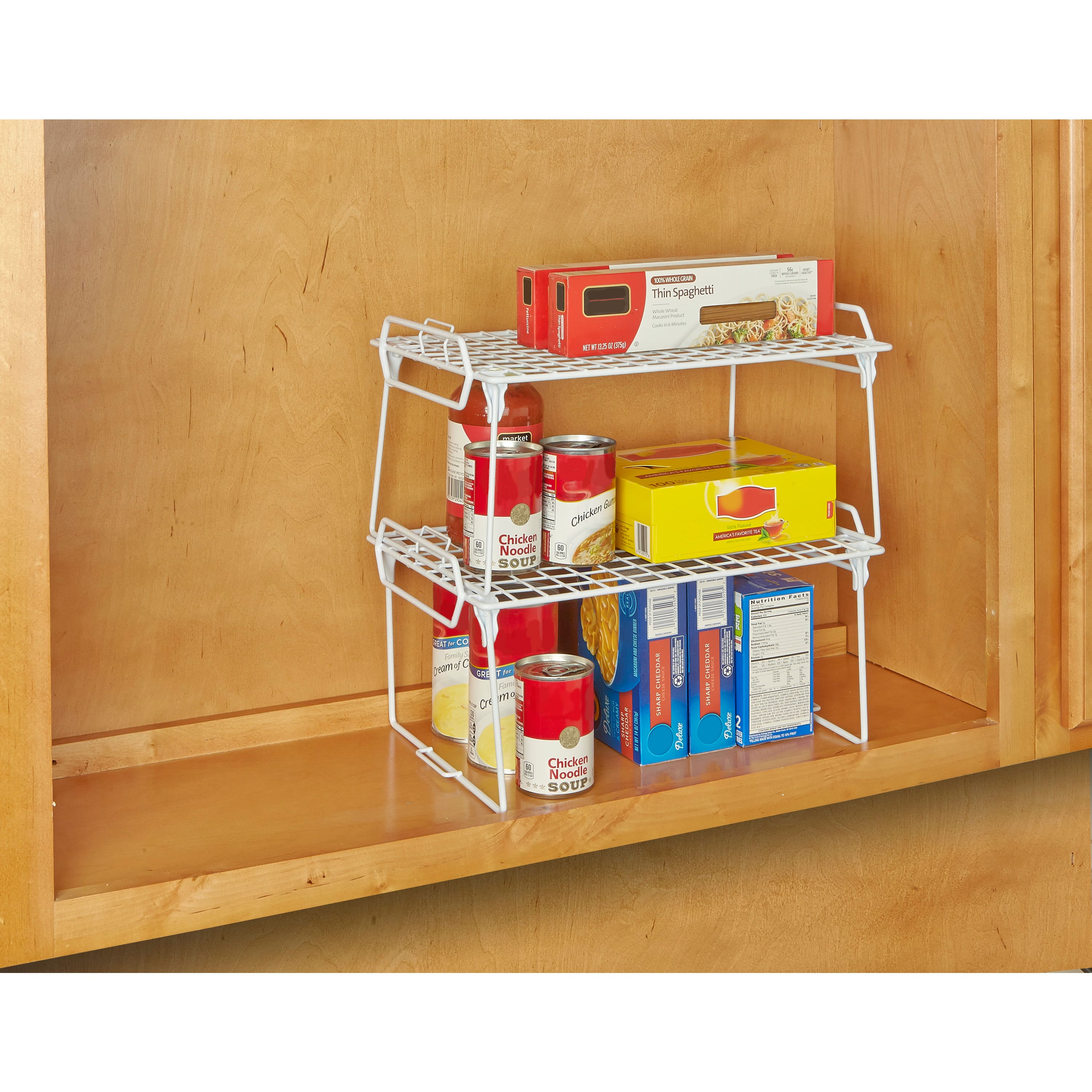 Kitchen Details White Foldable Stacking Shelf