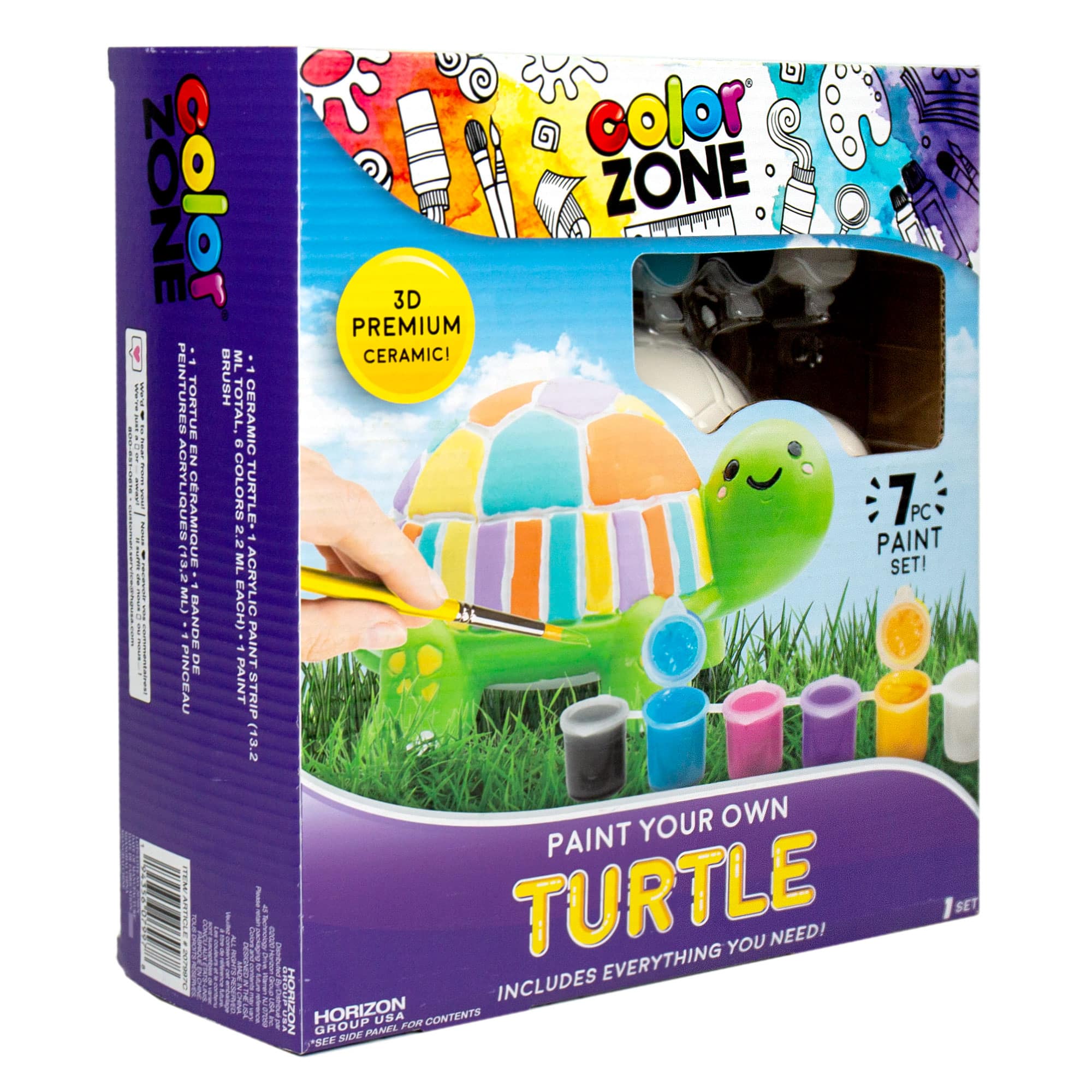 12 Pack: Color Zone&#xAE; Paint Your Own Turtle Kit