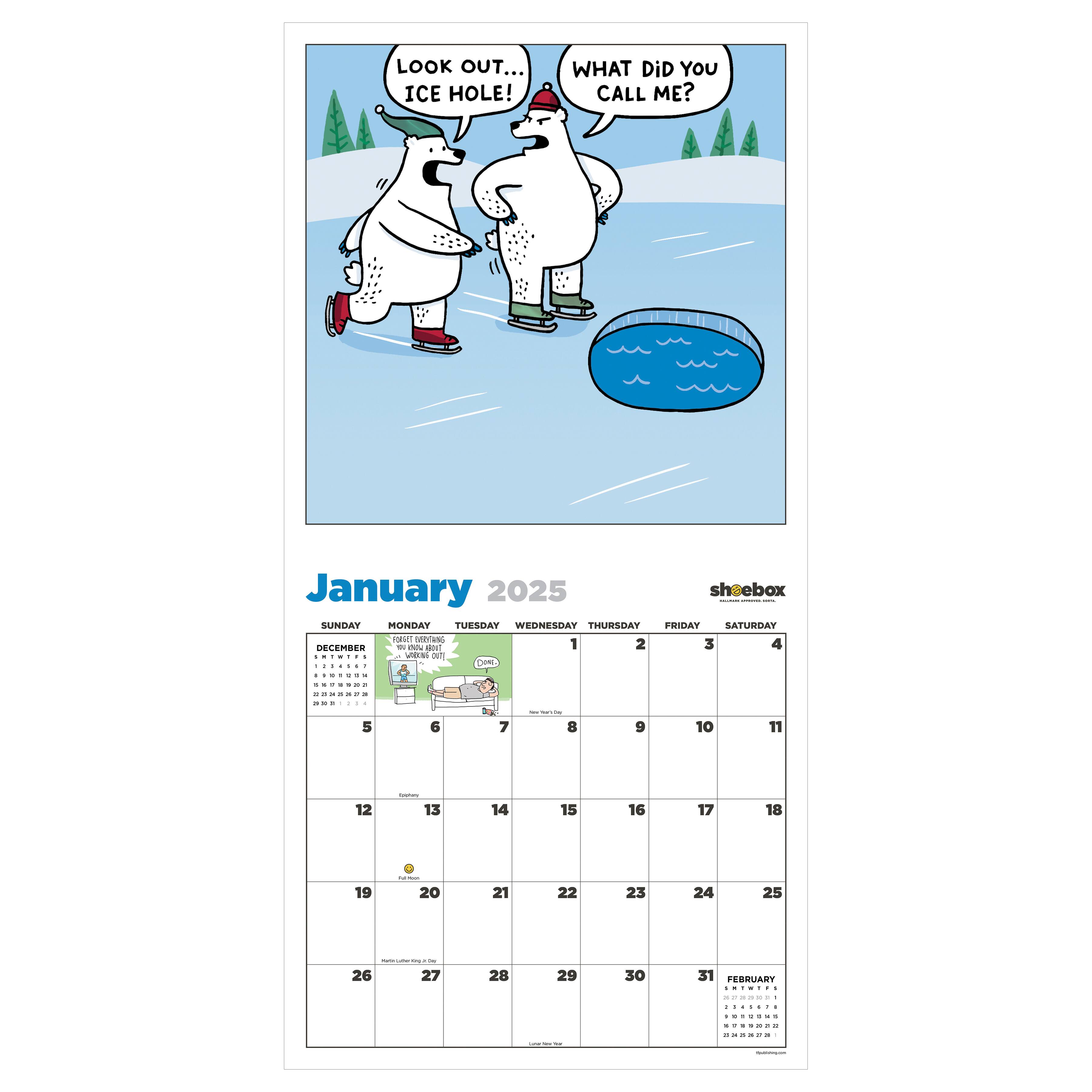 TF Publishing 2025 Shoebox Wall Calendar