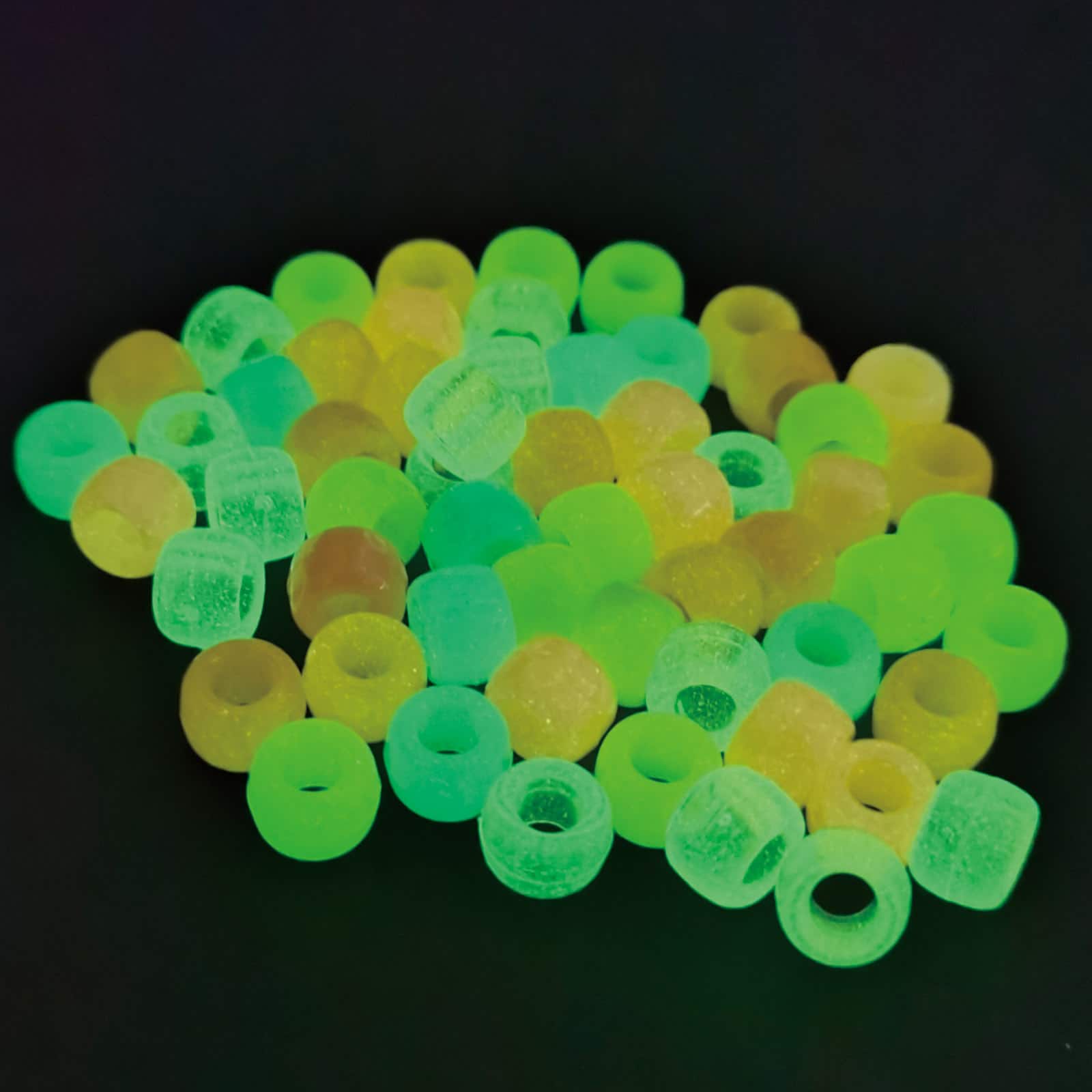 Glow in the Dark Pony Beads by Creatology&#x2122;, 6mm x 9mm