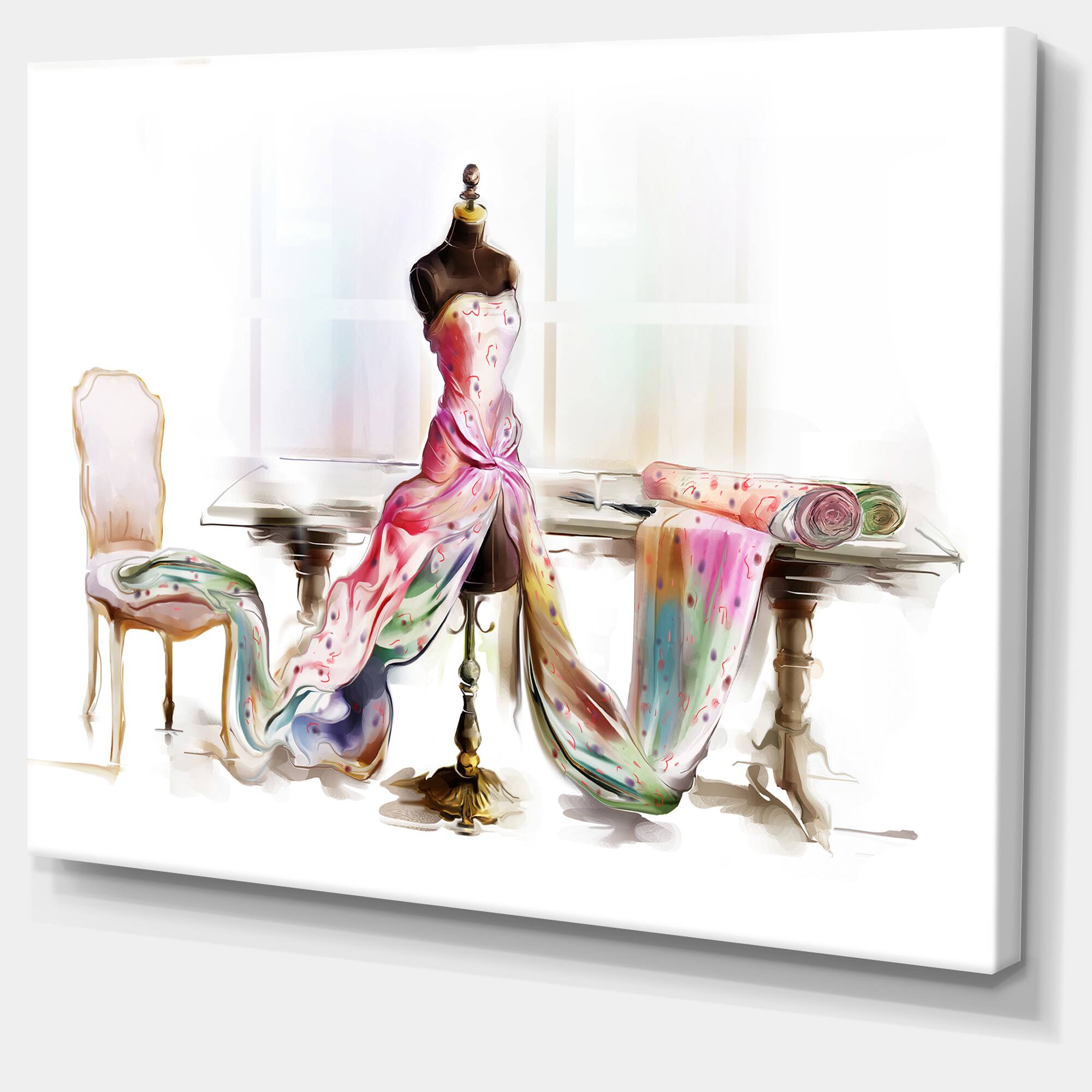 Designart - Dressed Tabletop Mannequin - Abstract Print On Canvas