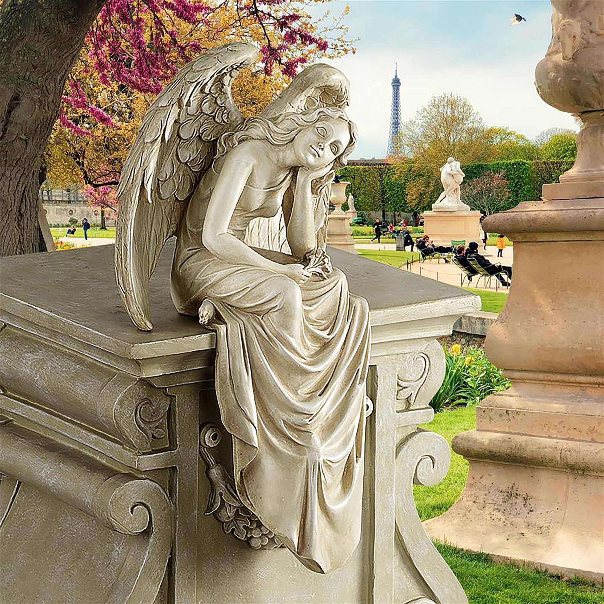 Design Toscano 15&#x22; Resting Grace Sitting Angel Statue