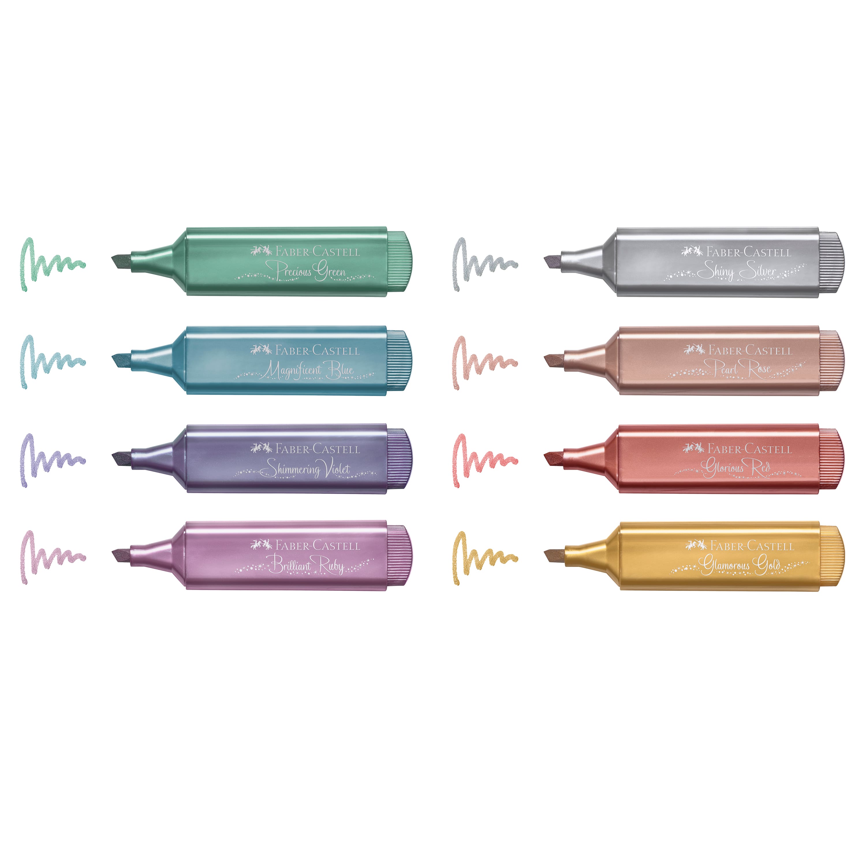 Faber-Castell&#xAE; Textliner 8 Color Metallic Highlighters