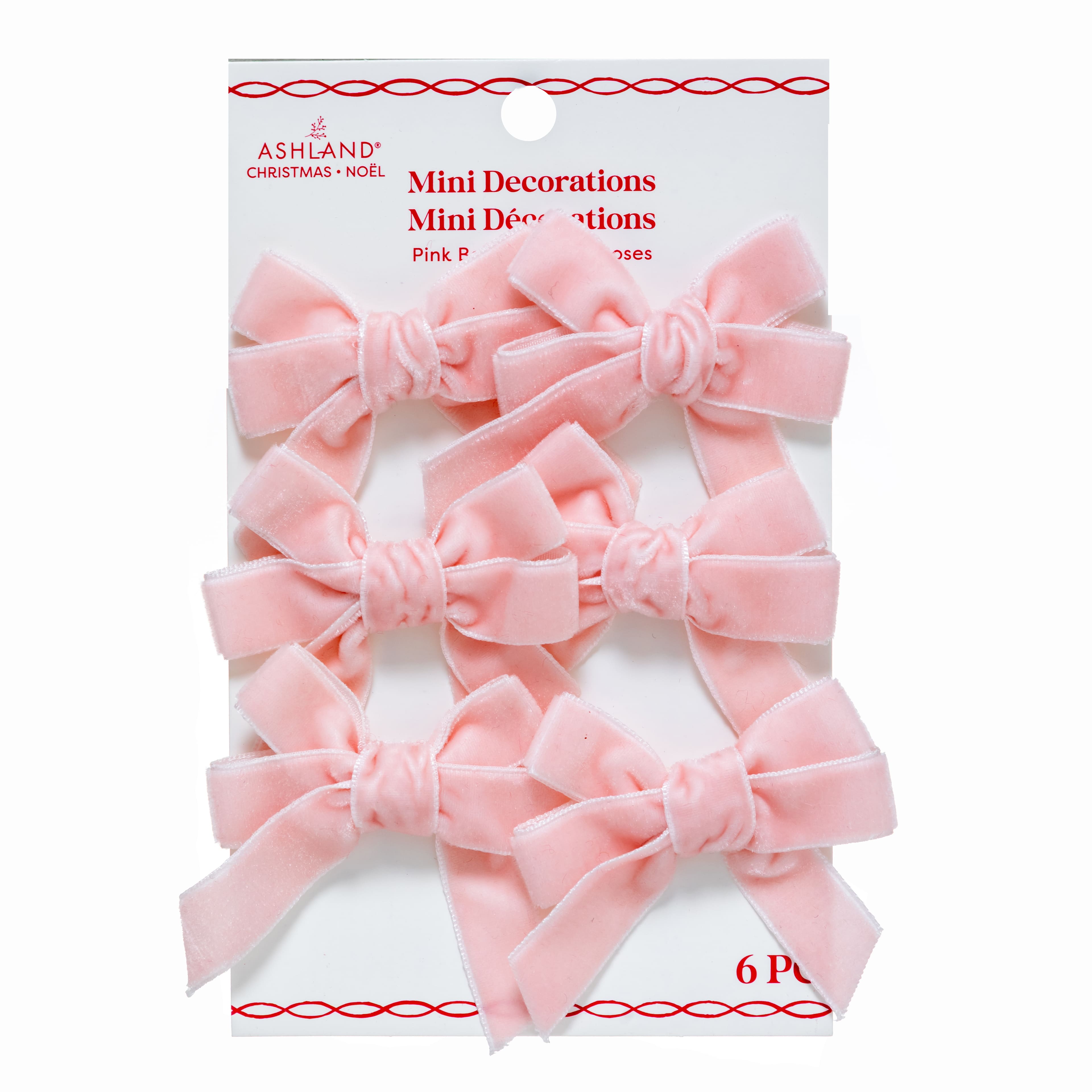Mini Pink Velvet Bows, 6ct. by Ashland&#xAE;