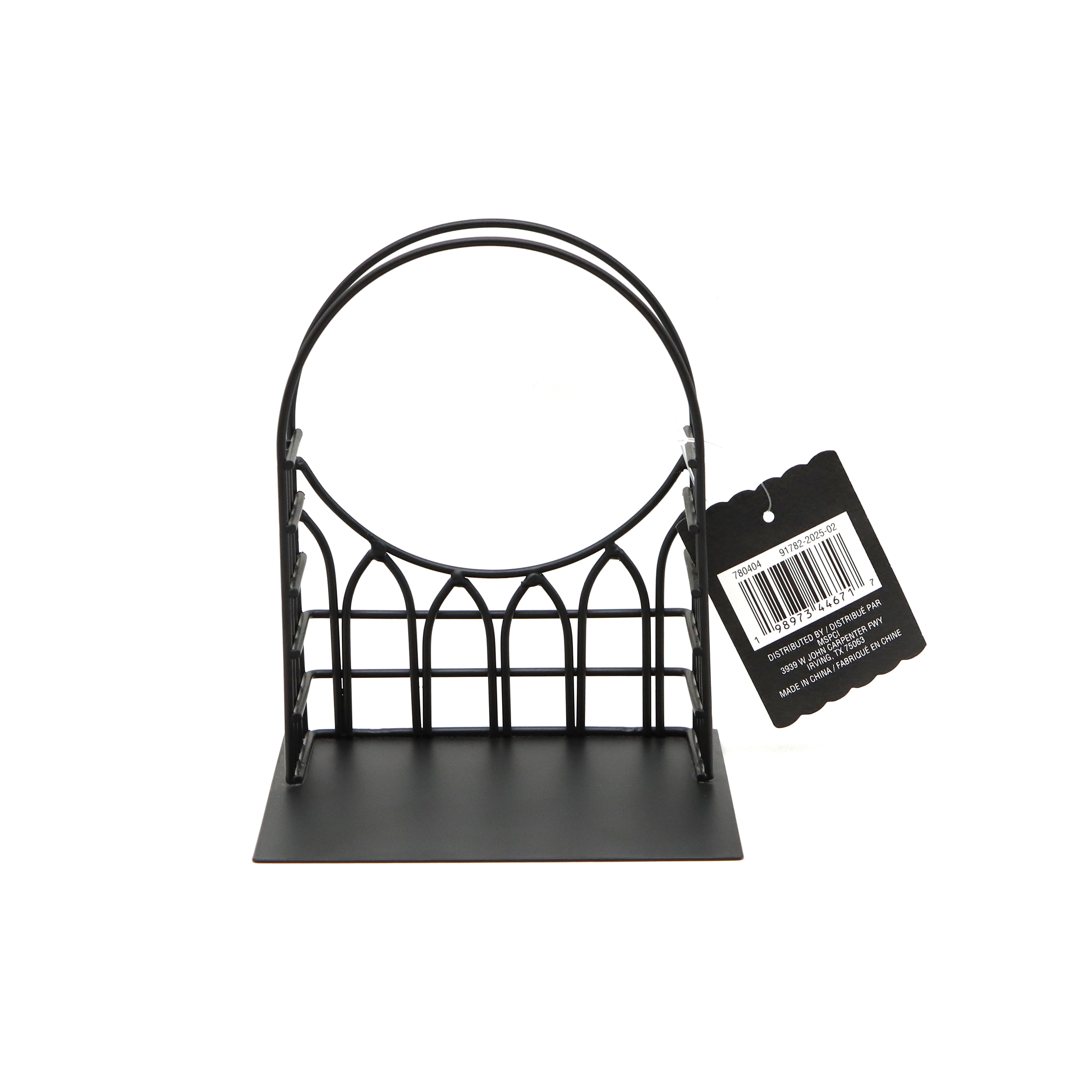 6" Black Arch Window Metal Miniature Stand by Ashland®