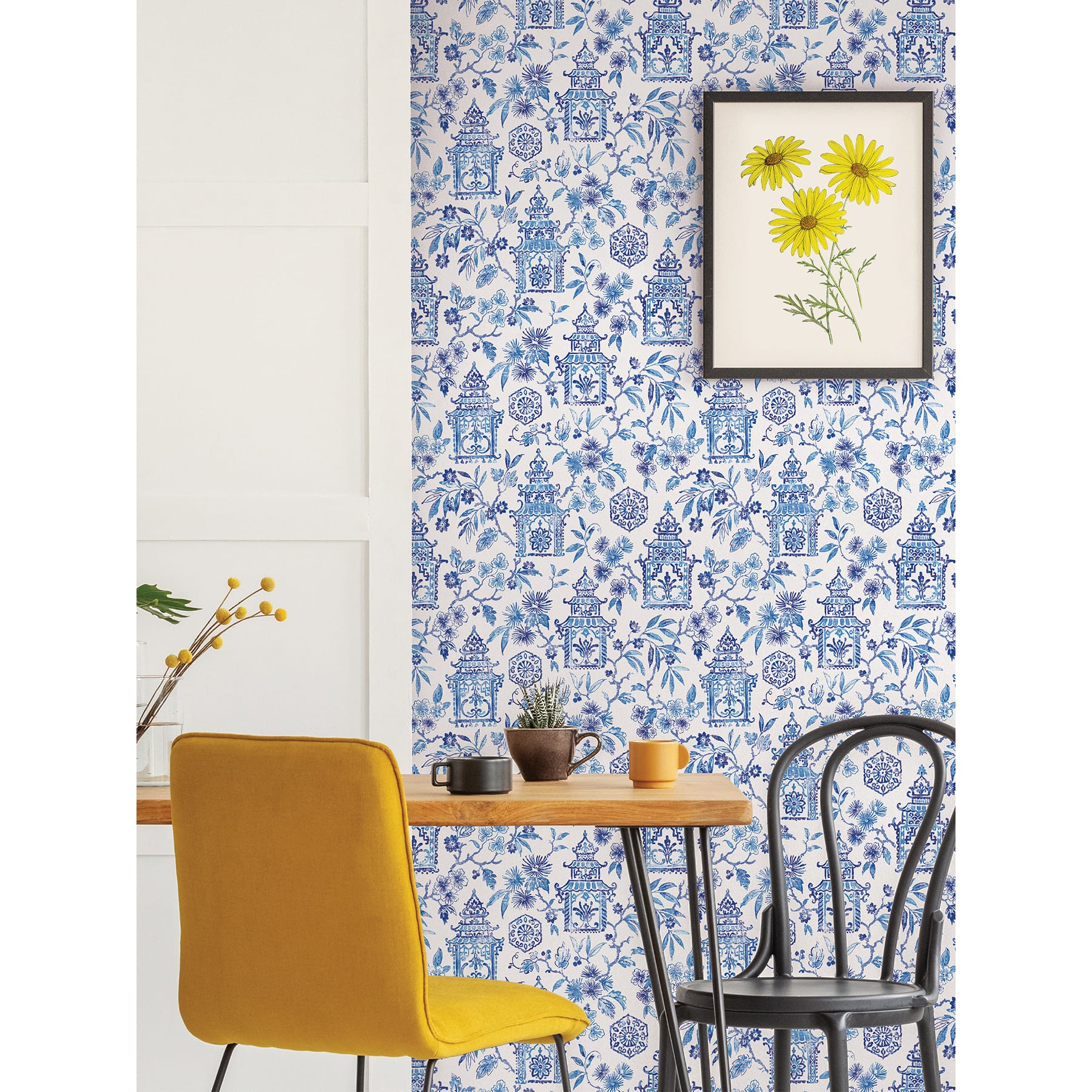 NuWallpaper Blue Danson Peel & Stick Wallpaper