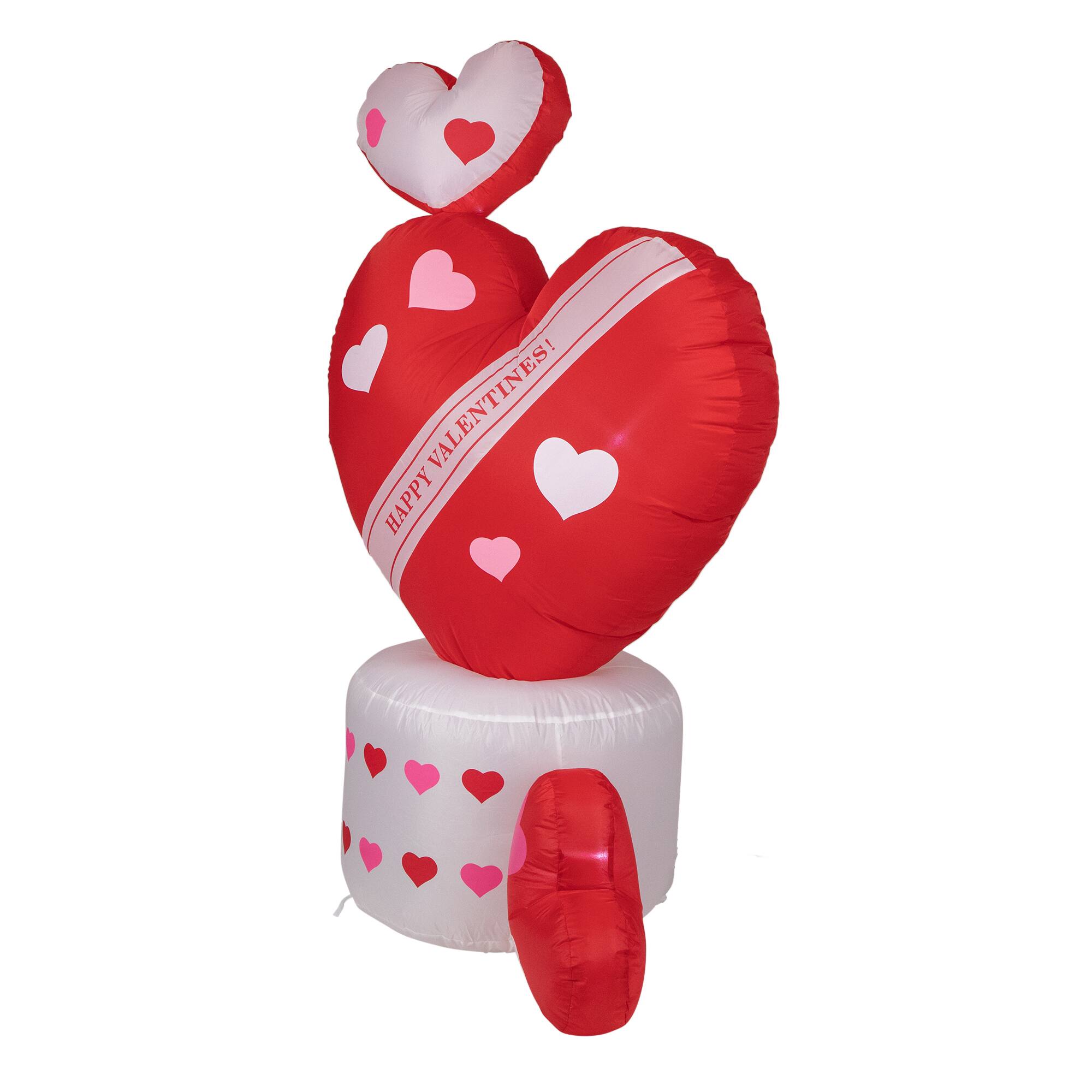 5ft. Inflatable Lighted Valentine's Day Rotating Heart Outdoor Decoration