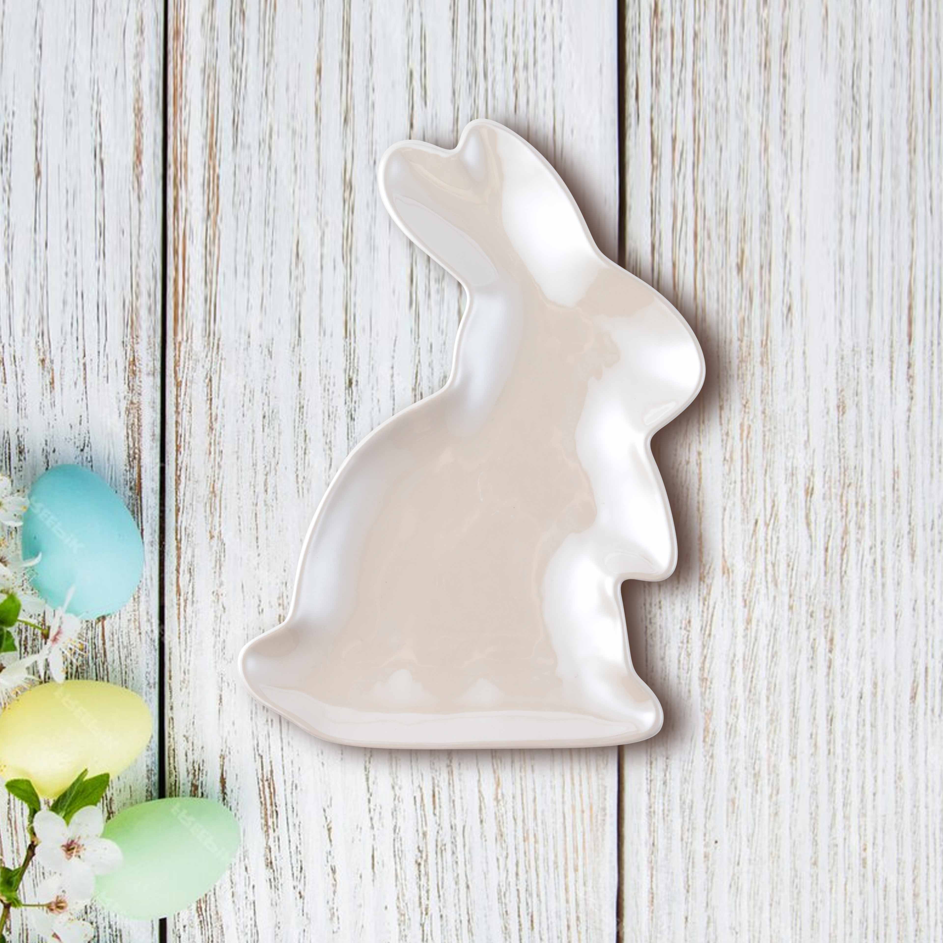 10 White Easter Bunny Dinner Plate by Ashland®