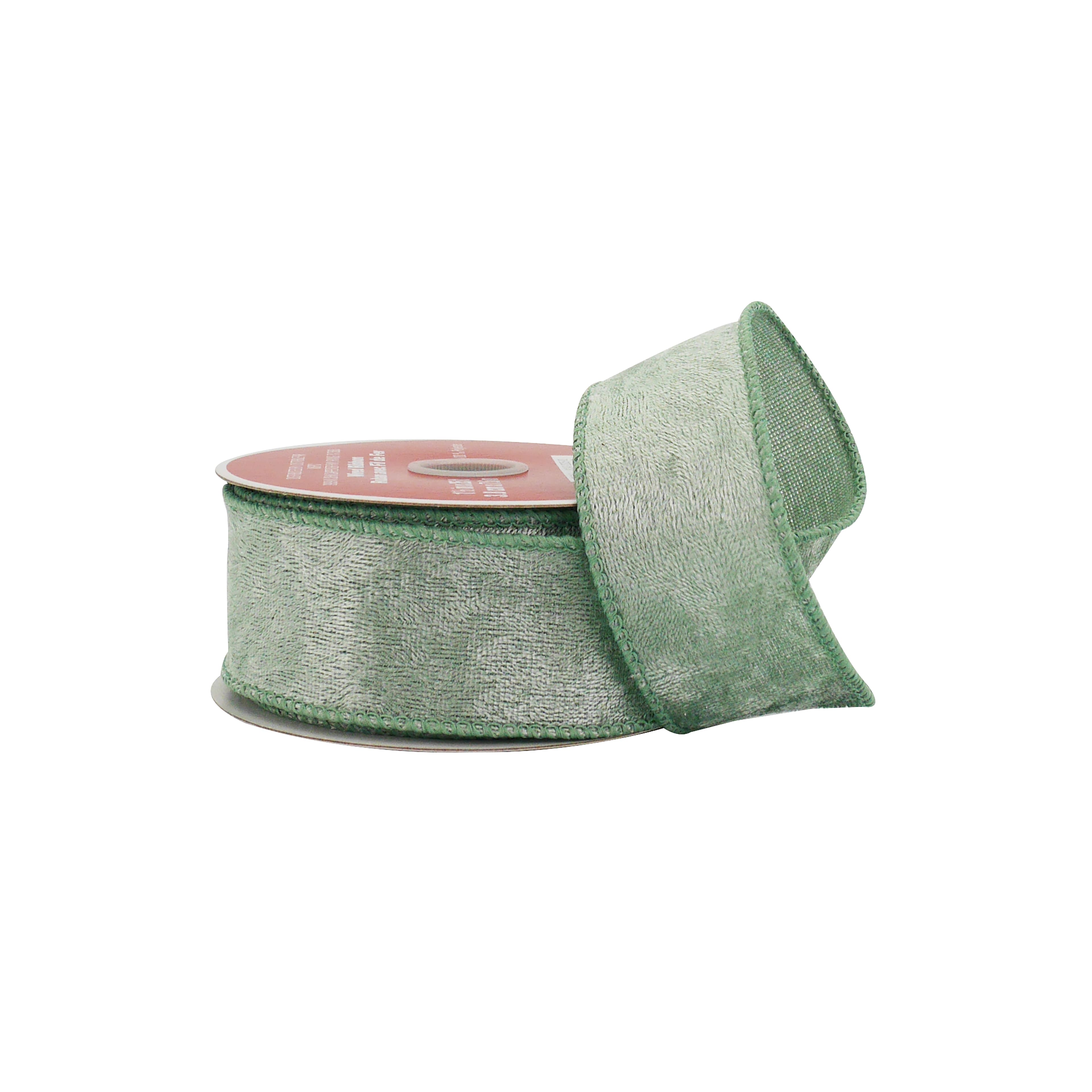 1.5&#x22; x 25ft. Sage Wired Velvet Ribbon by Celebrate It&#xAE;