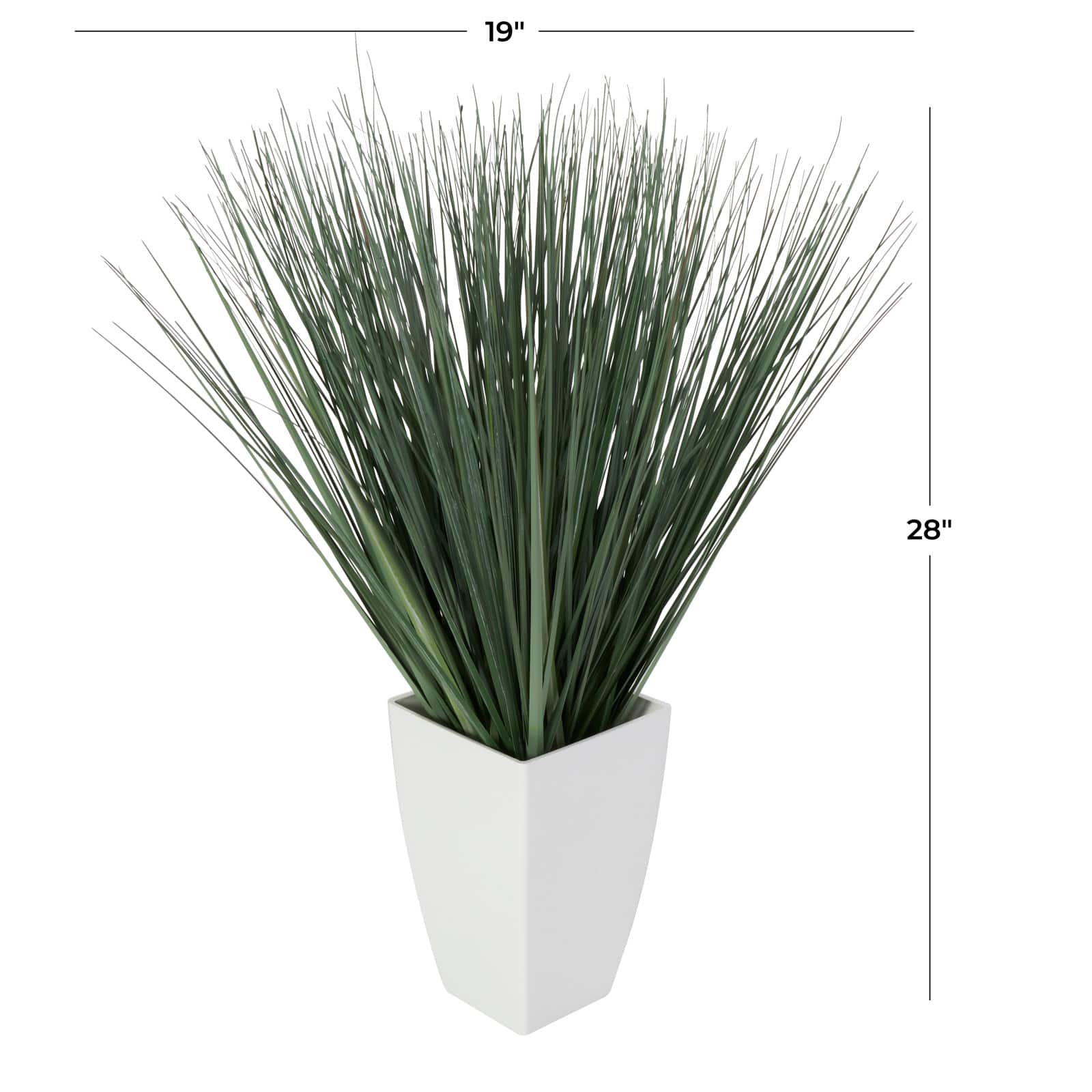 28" Foliage Artificial Plant with White Plastic Pot