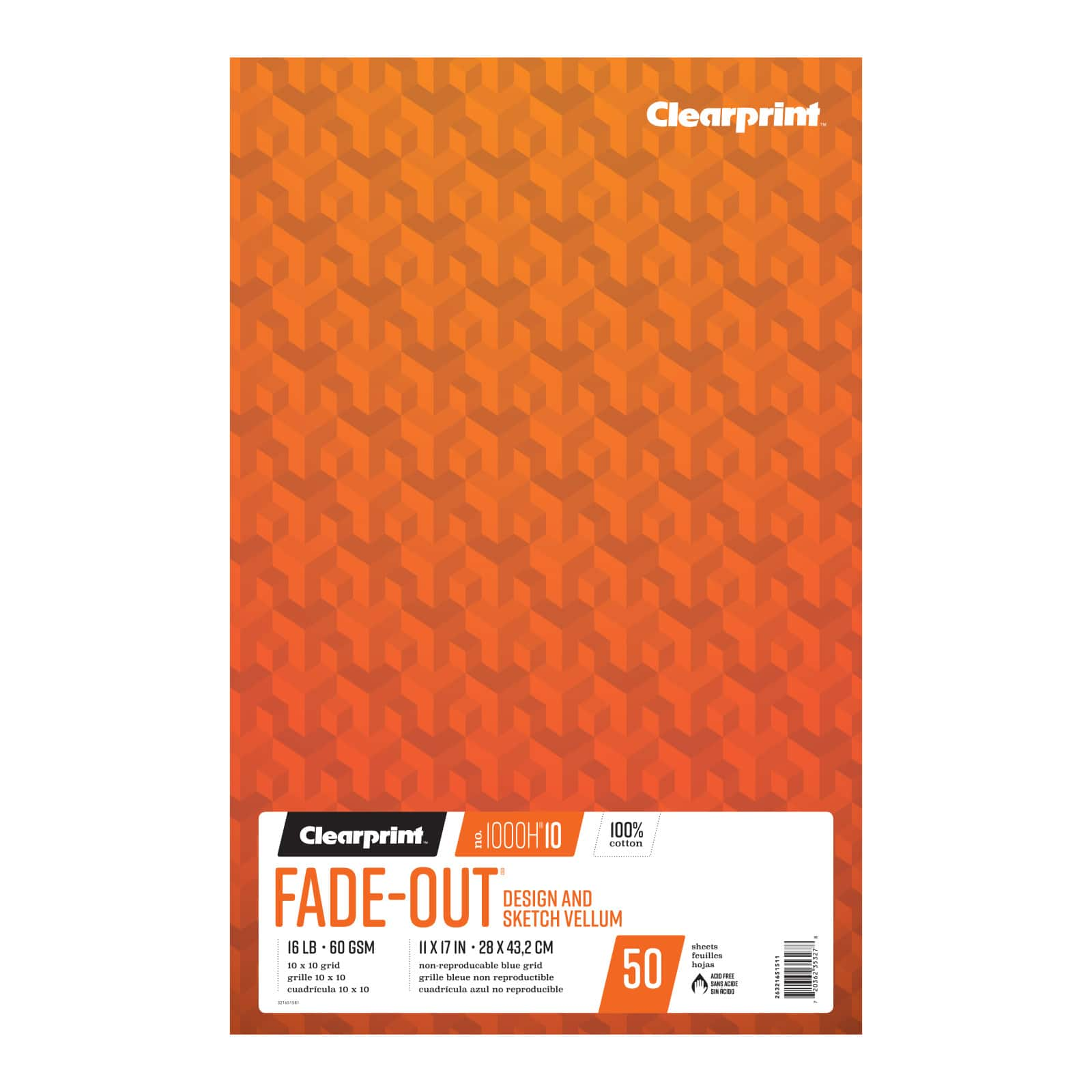 Clearprint&#x2122; Design Vellum Pad, 10 x 10 Grid