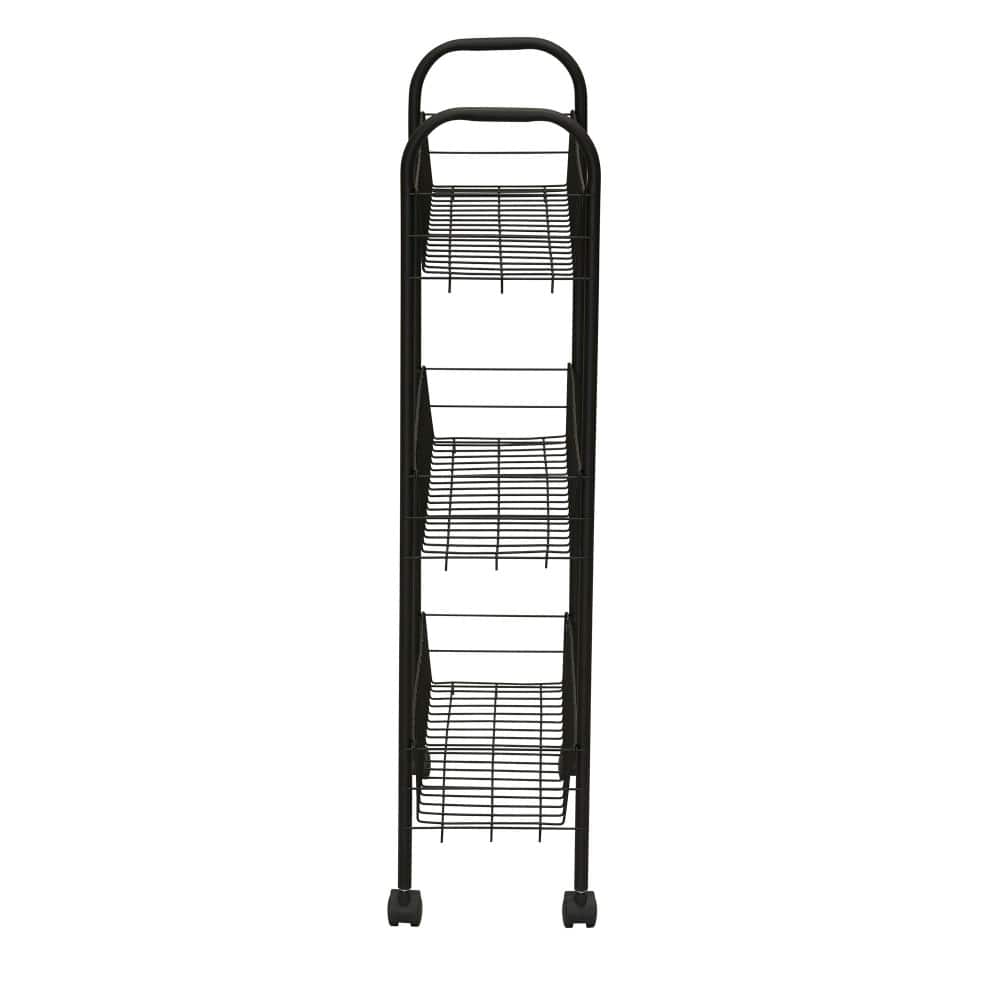 Household Essentials 30" Slim 3-Shelf Storage & Utility Cart