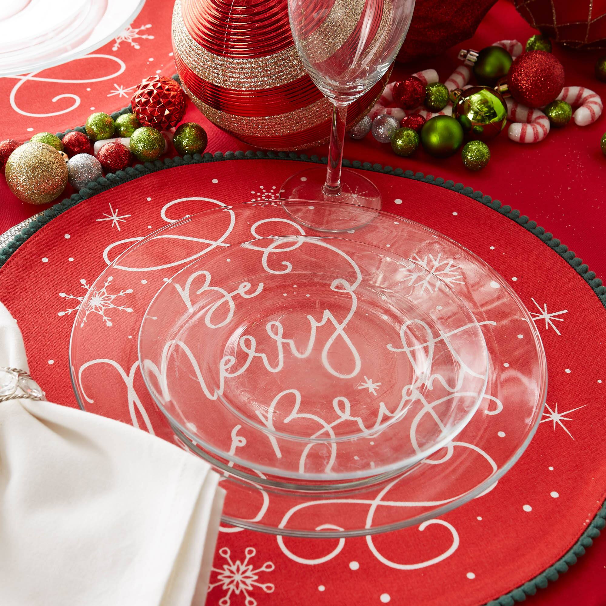 DII® Be Merry & Bright Embellished Placemats, 6ct.