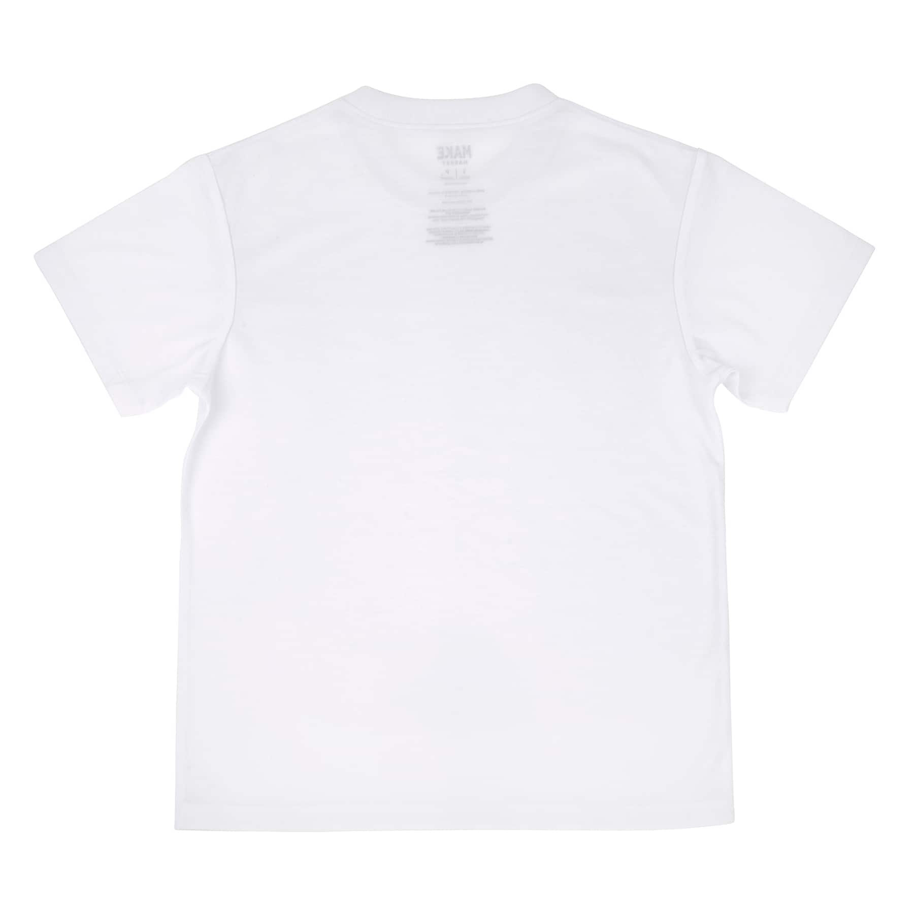 White Youth Polyester Crew Neck T-Shirt by Make Market&#xAE;