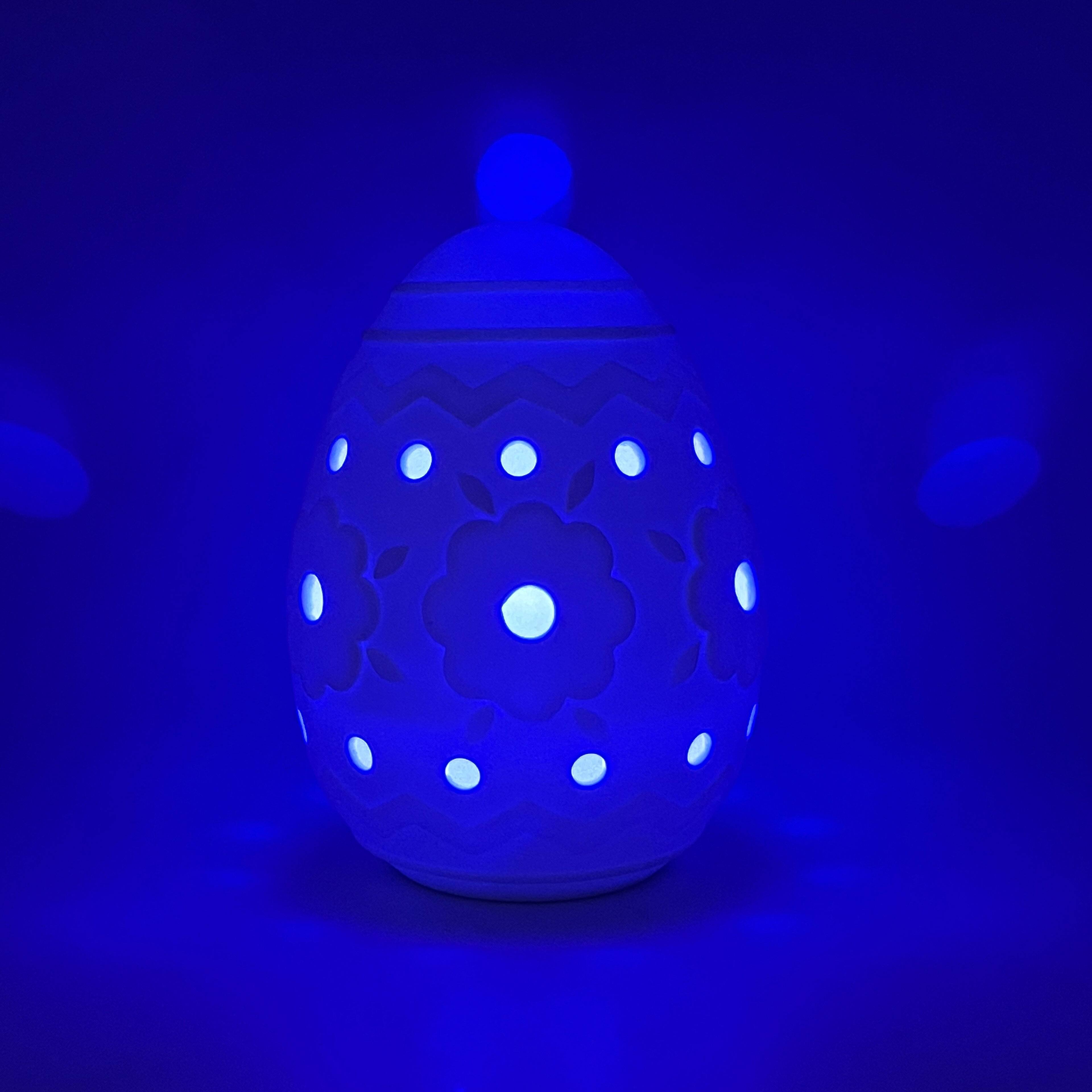 8&#x22; Unfinished Daisy Egg DIY LED Ceramic D&#xE9;cor by Make Market&#xAE;