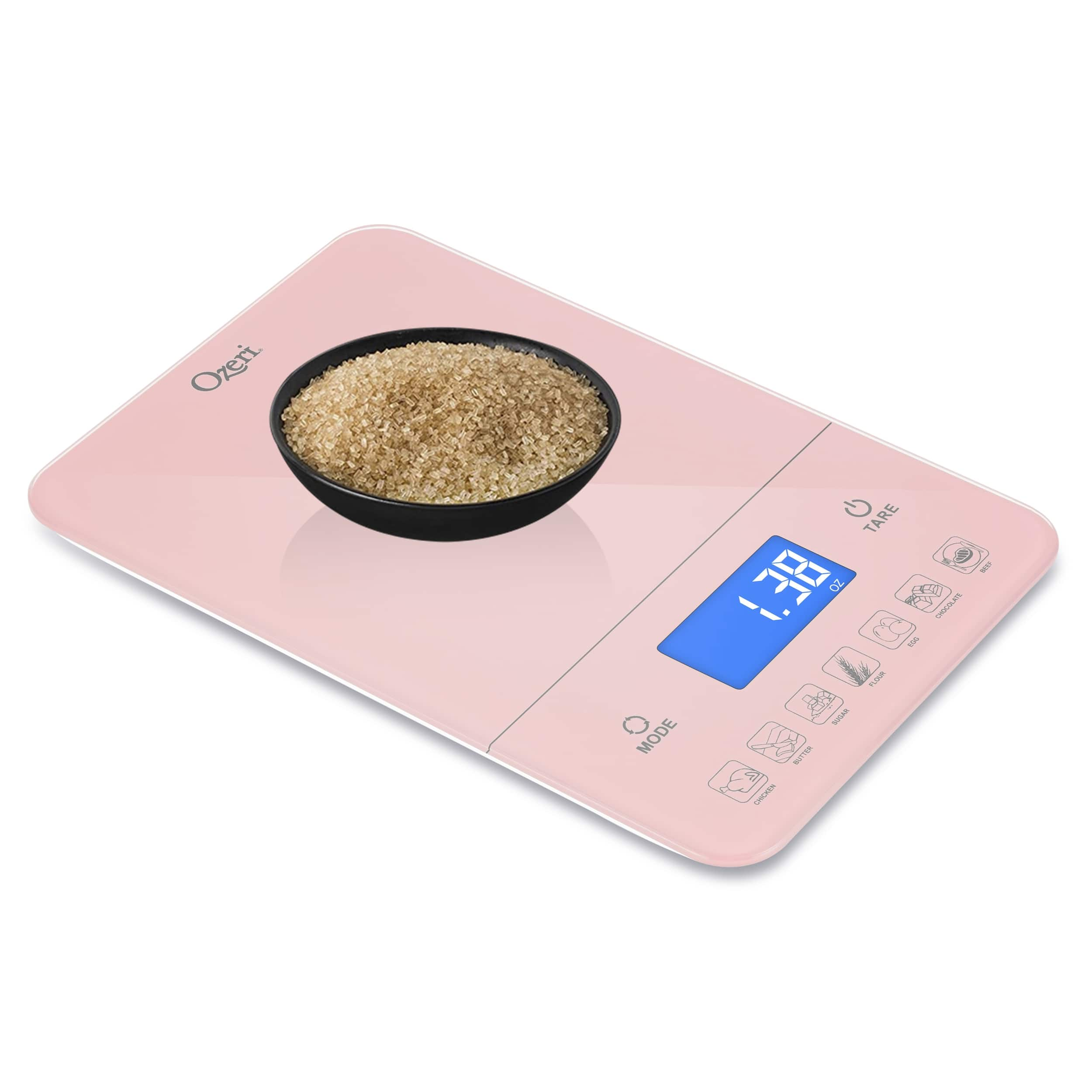 Ozeri Touch Professional Digital Kitchen Scale Tempered Glass, Black