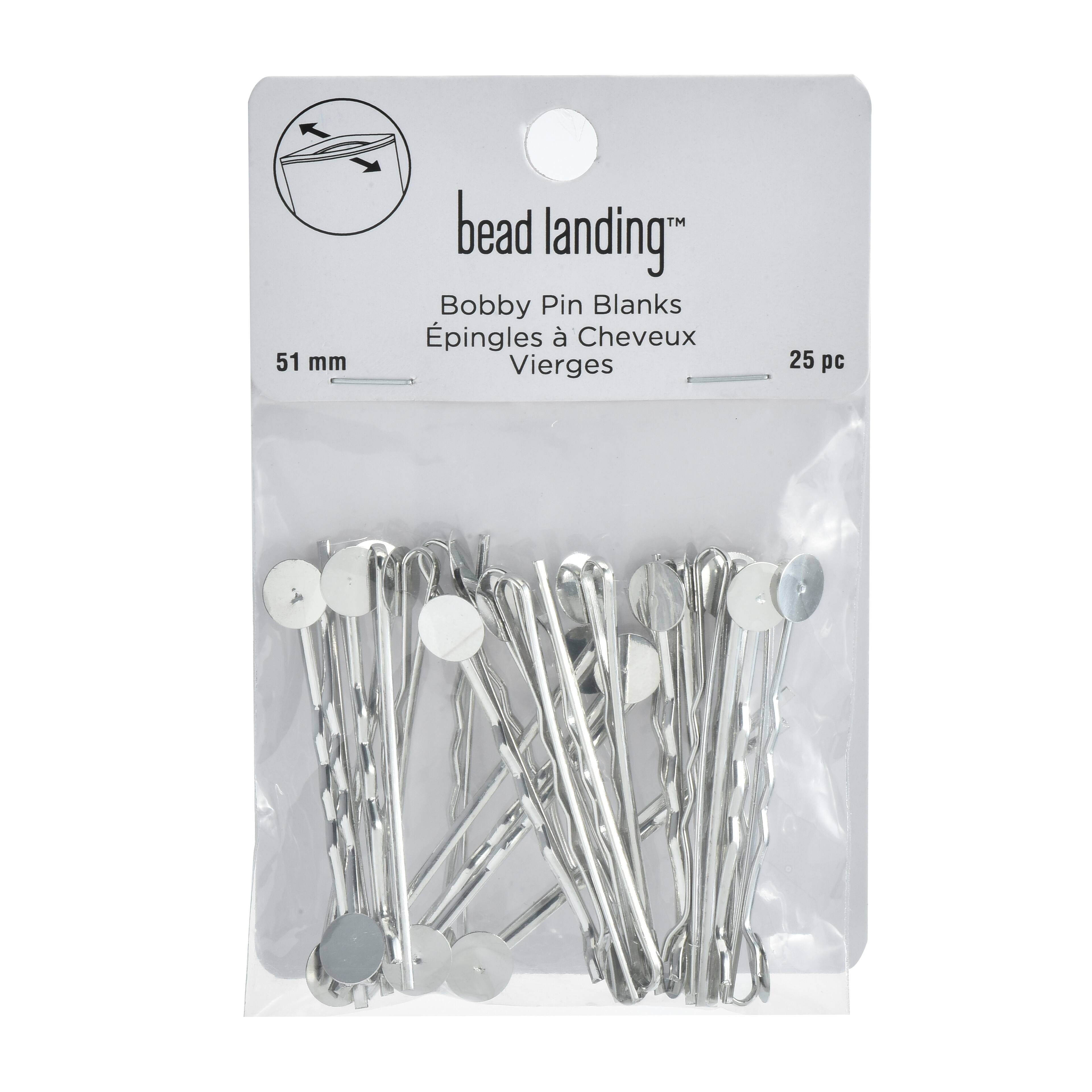 Bobby Pins with 8mm Circle Blanks, 25ct. by Bead Landing&#x2122;