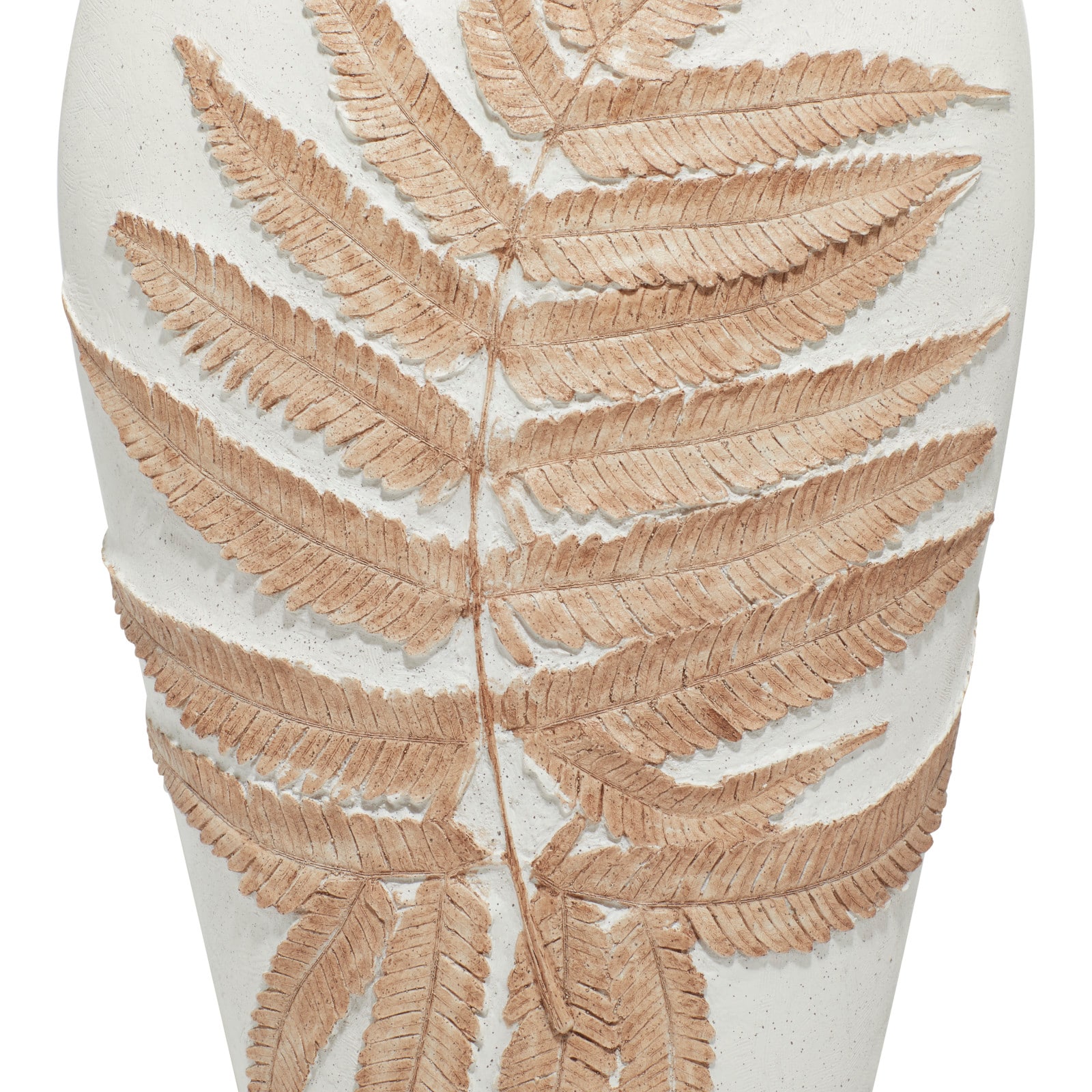 White Polystone Boho Style Vase, 18" x 10" x 6"