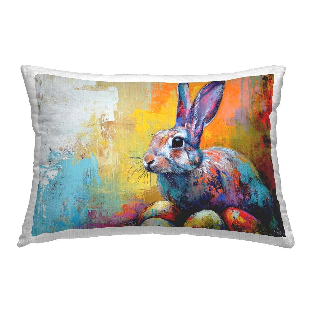 Stupell Industries Easter Joy Abstract Decorative Printed Throw Pillow