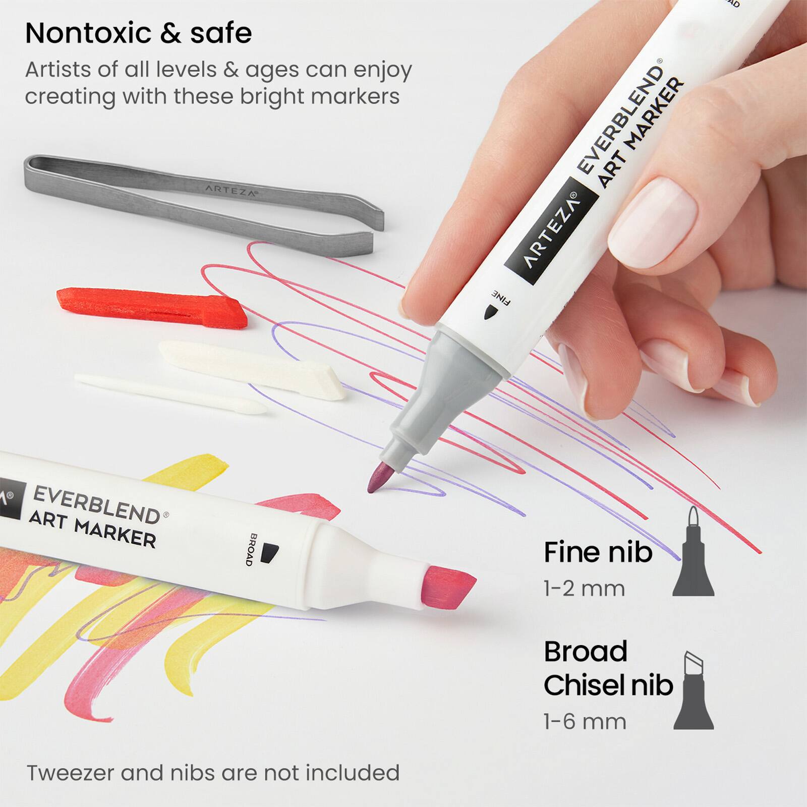Arteza&#xAE; EverBlend&#xAE; Ultra Classic Tones Dual Tip Alcohol Marker Set