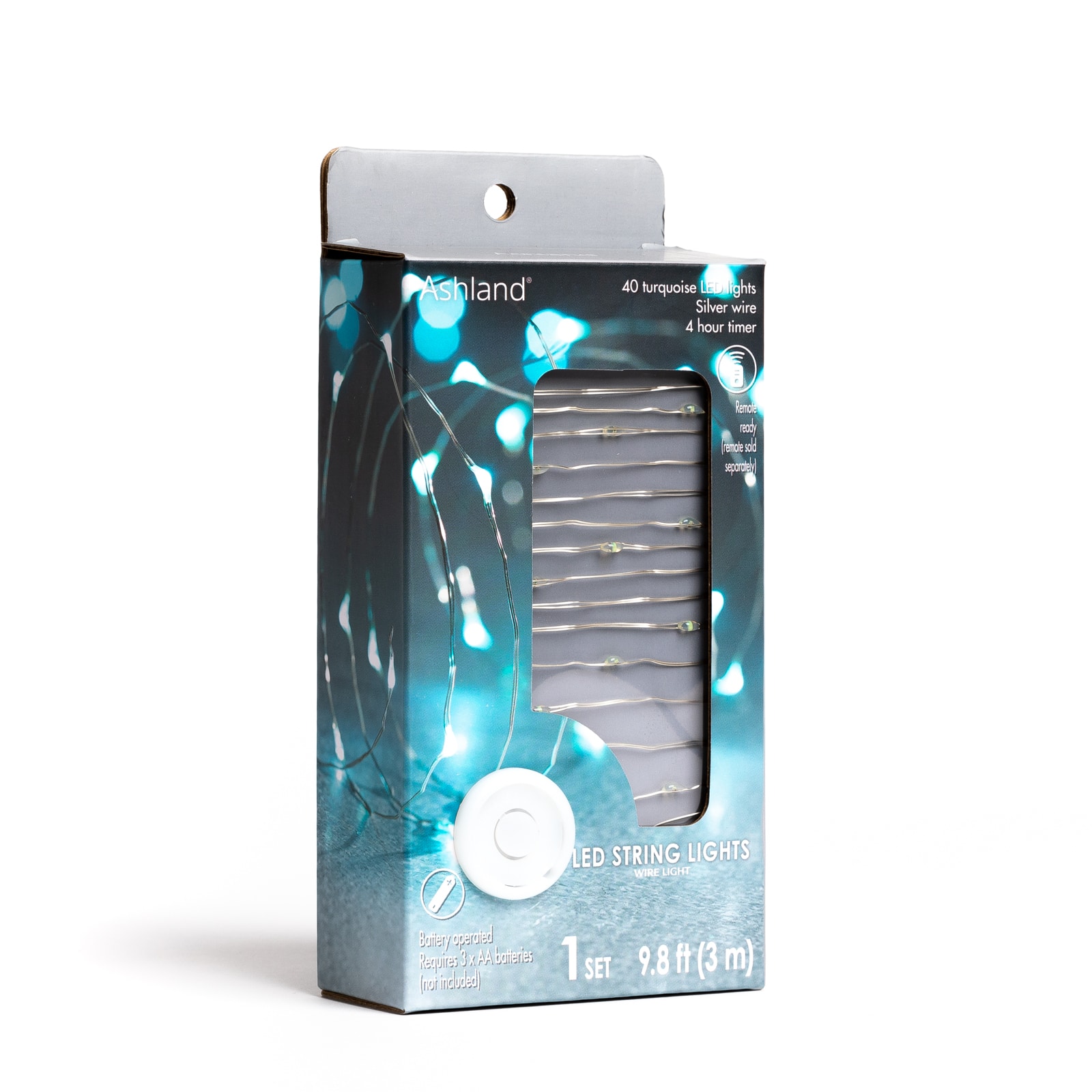 40ct. Turquoise Silver Wire LED String Lights by Ashland® | String ...