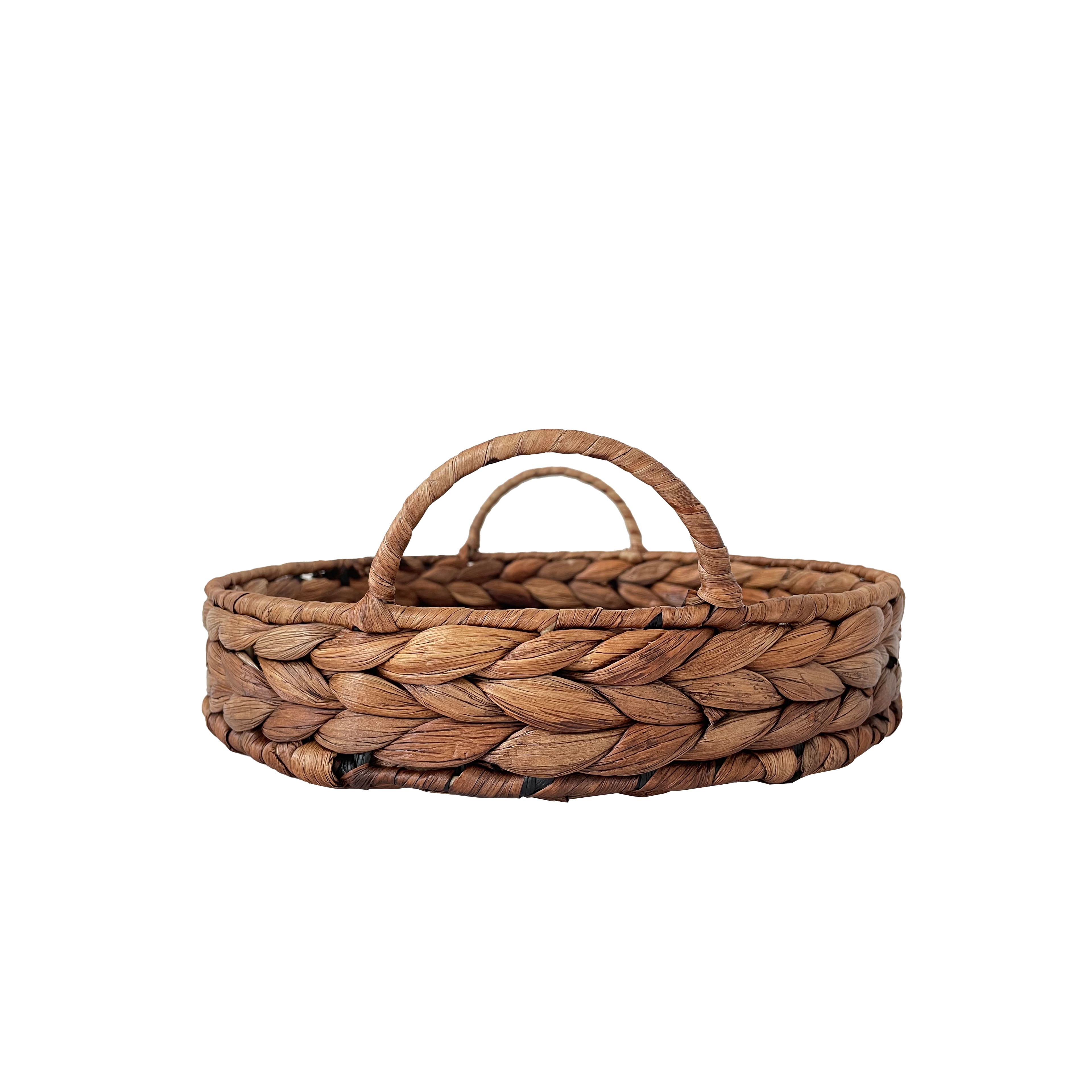Natural Round Woven Water Hyacinth Decorative Tray by Ashland&#xAE;