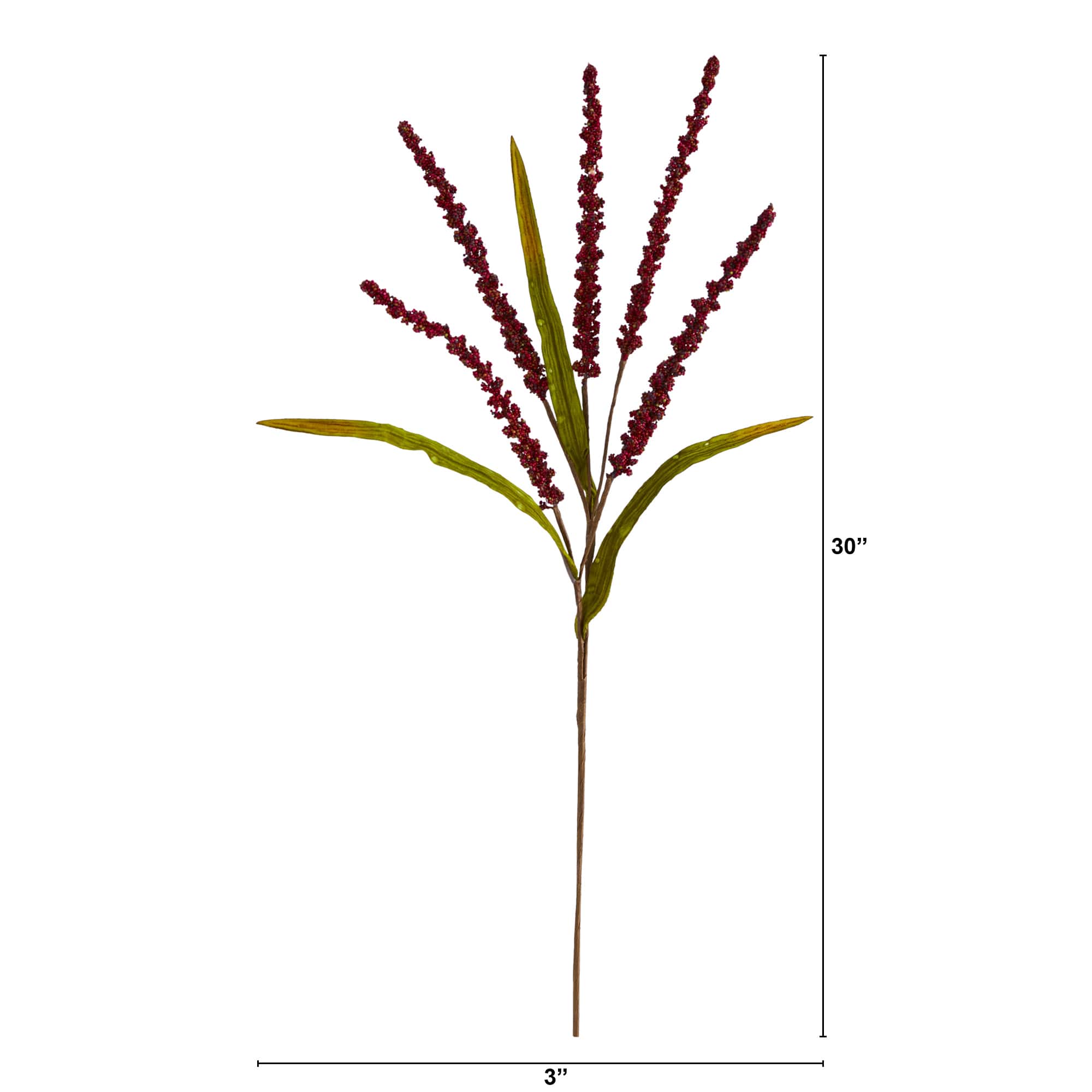 30&#x22; Burgundy Wheat Harvest Spray, 12ct.