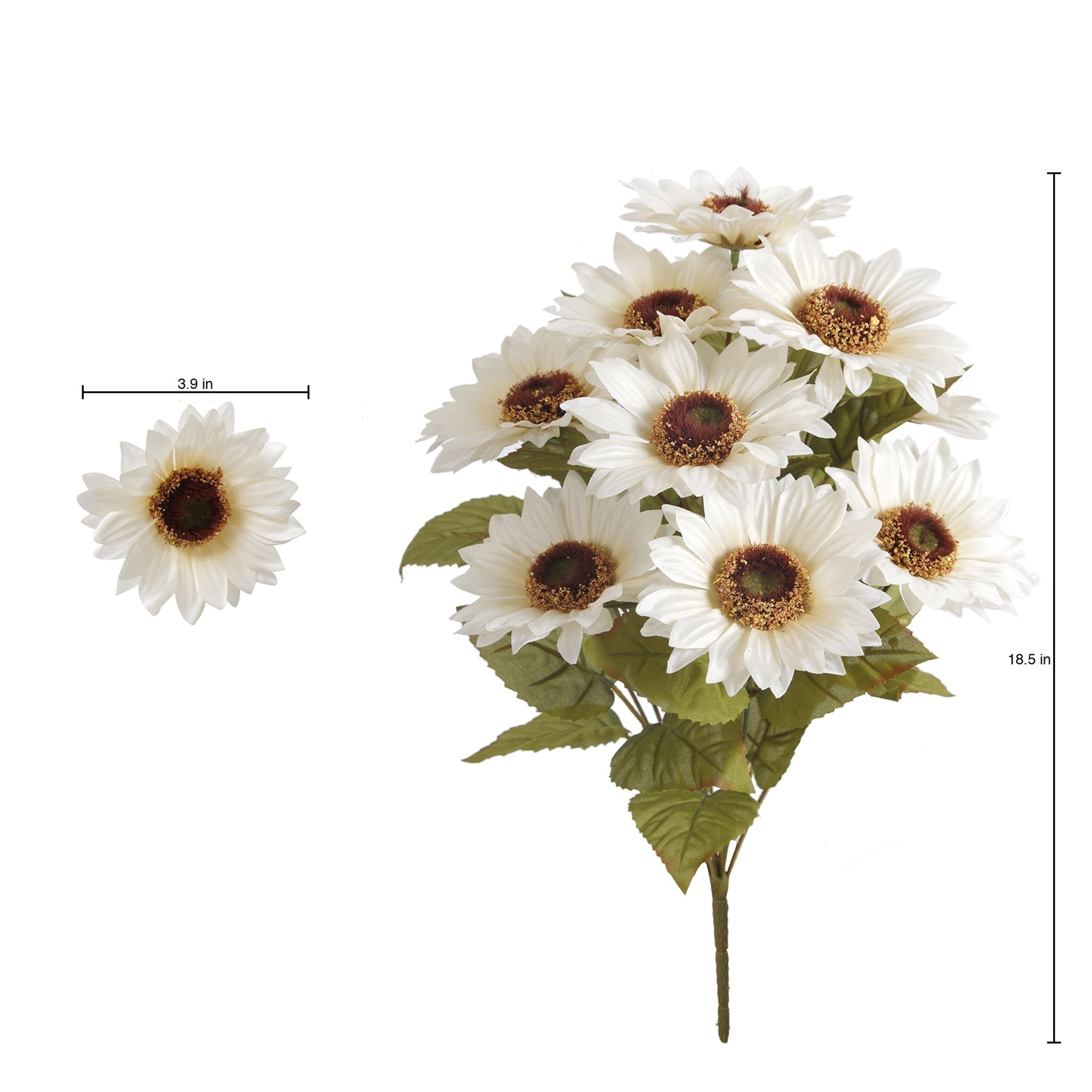 18.5" Basic Small Cream Sunflower Bush by Ashland®
