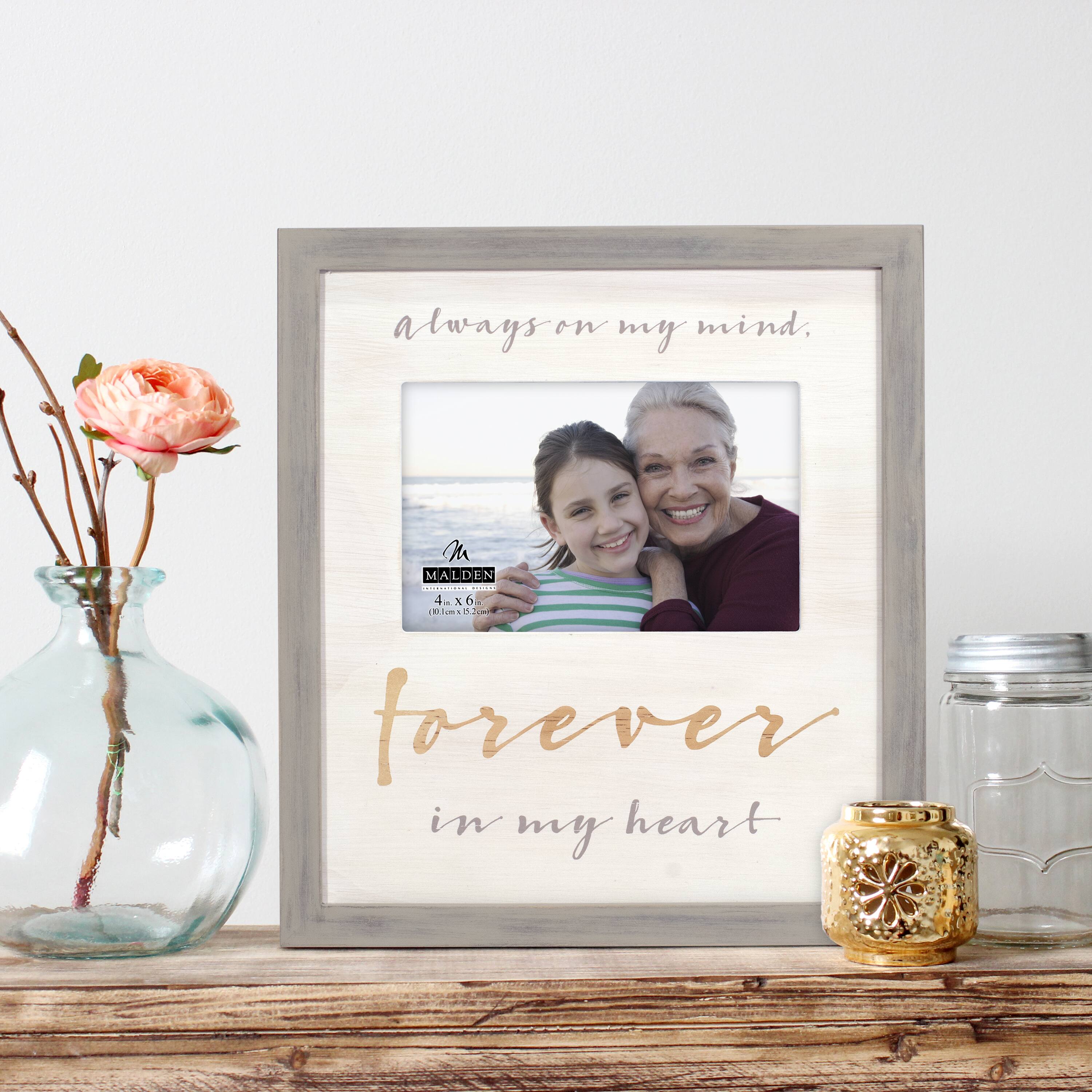 Malden International Designs Always on my Mind, Forever in my Heart 4" x 6" Remembrance Frame