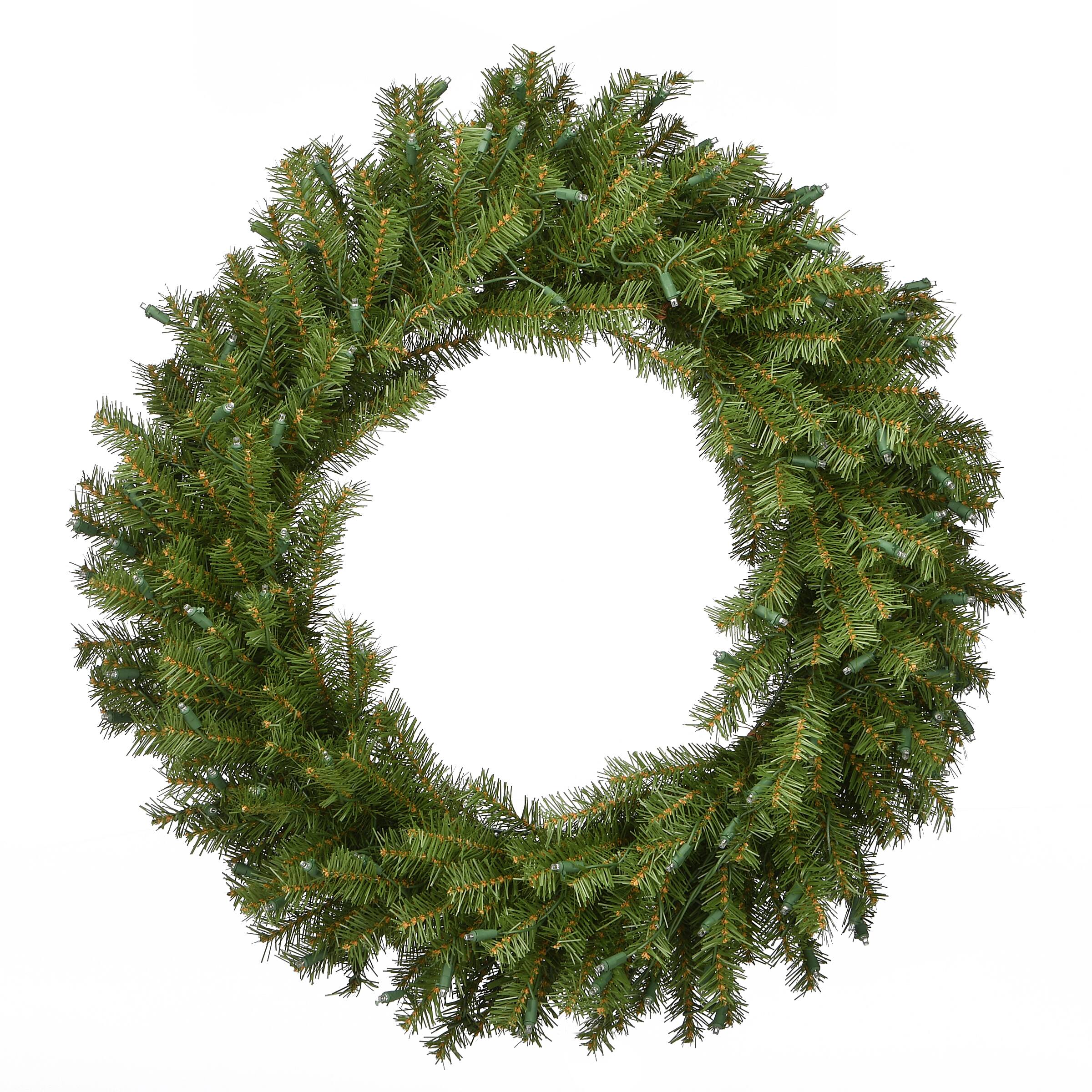 30" Cool White LED Memory-Shape® Norwood Fir Wreath