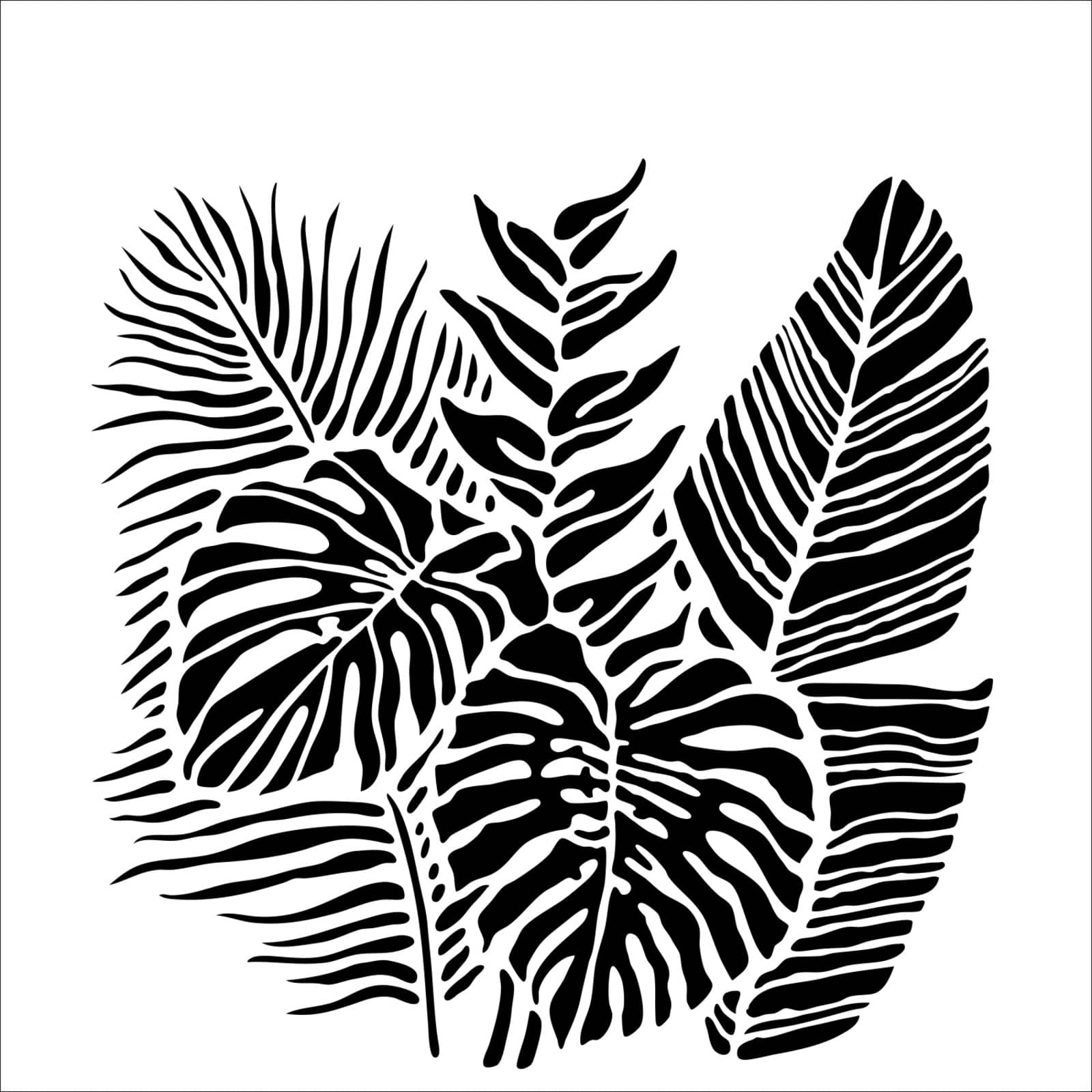 The Crafter&#x27;s Workshop Tropical Fronds Stencil