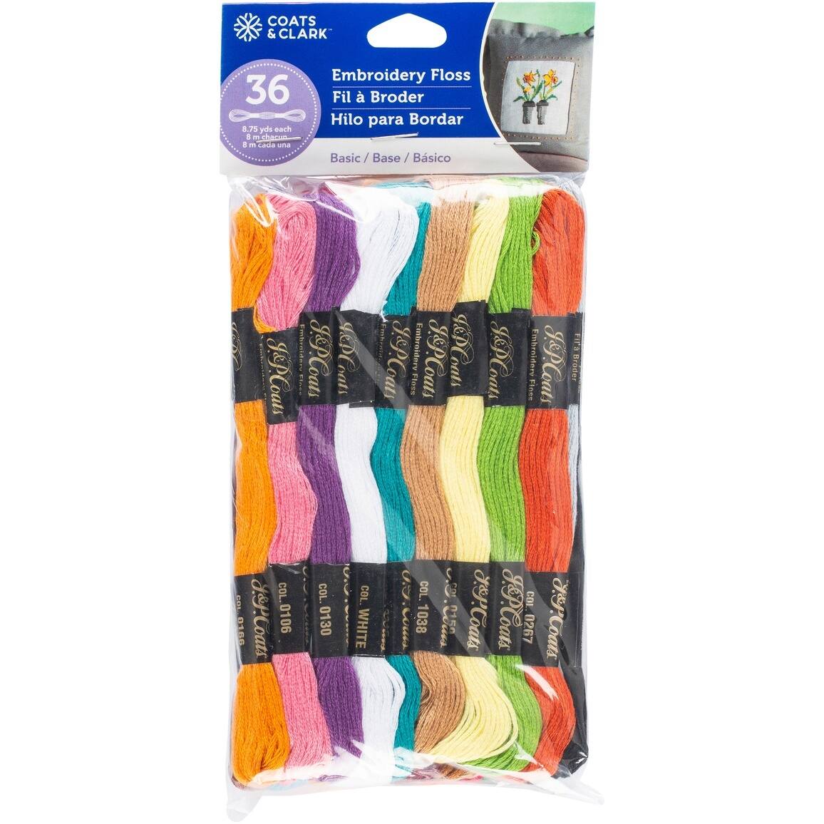 Coats & Clark 6-Strand Embroidery Floss Value Pack, Basic