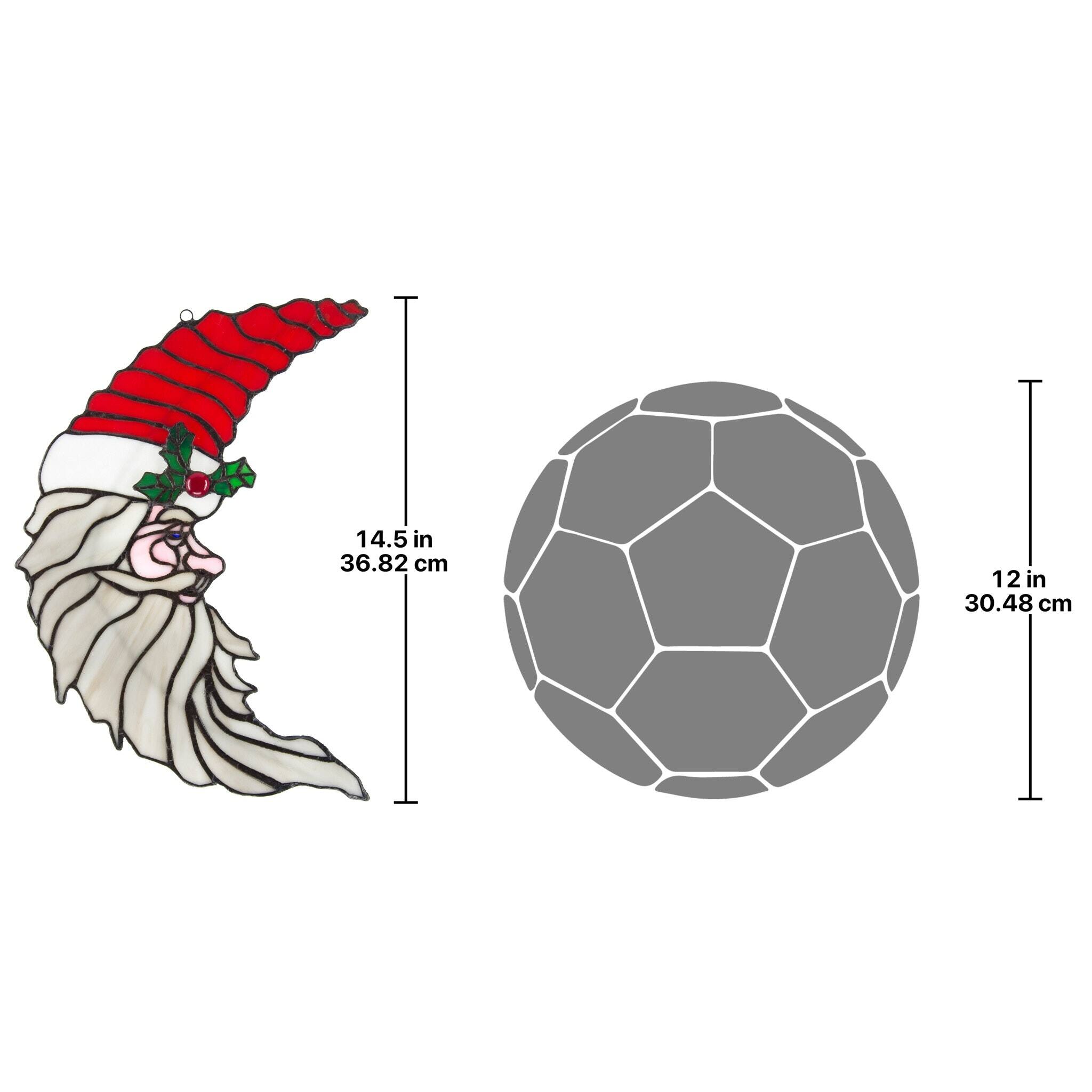 Design Toscano Old Saint Nick Holiday Stained Glass Window